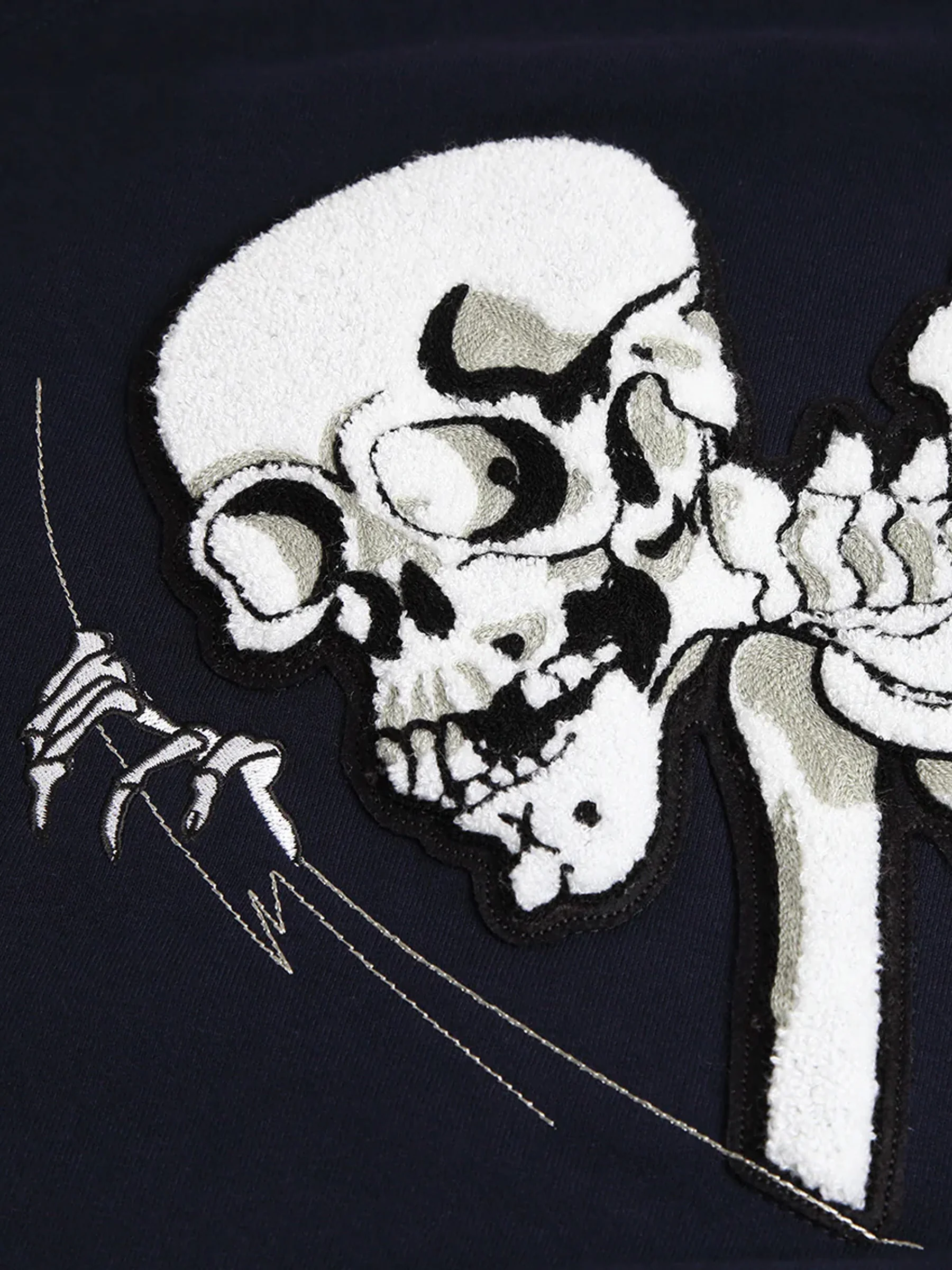 Kuniyoshi Embroidered Cotton Sweatshirt in Navy - Image 8