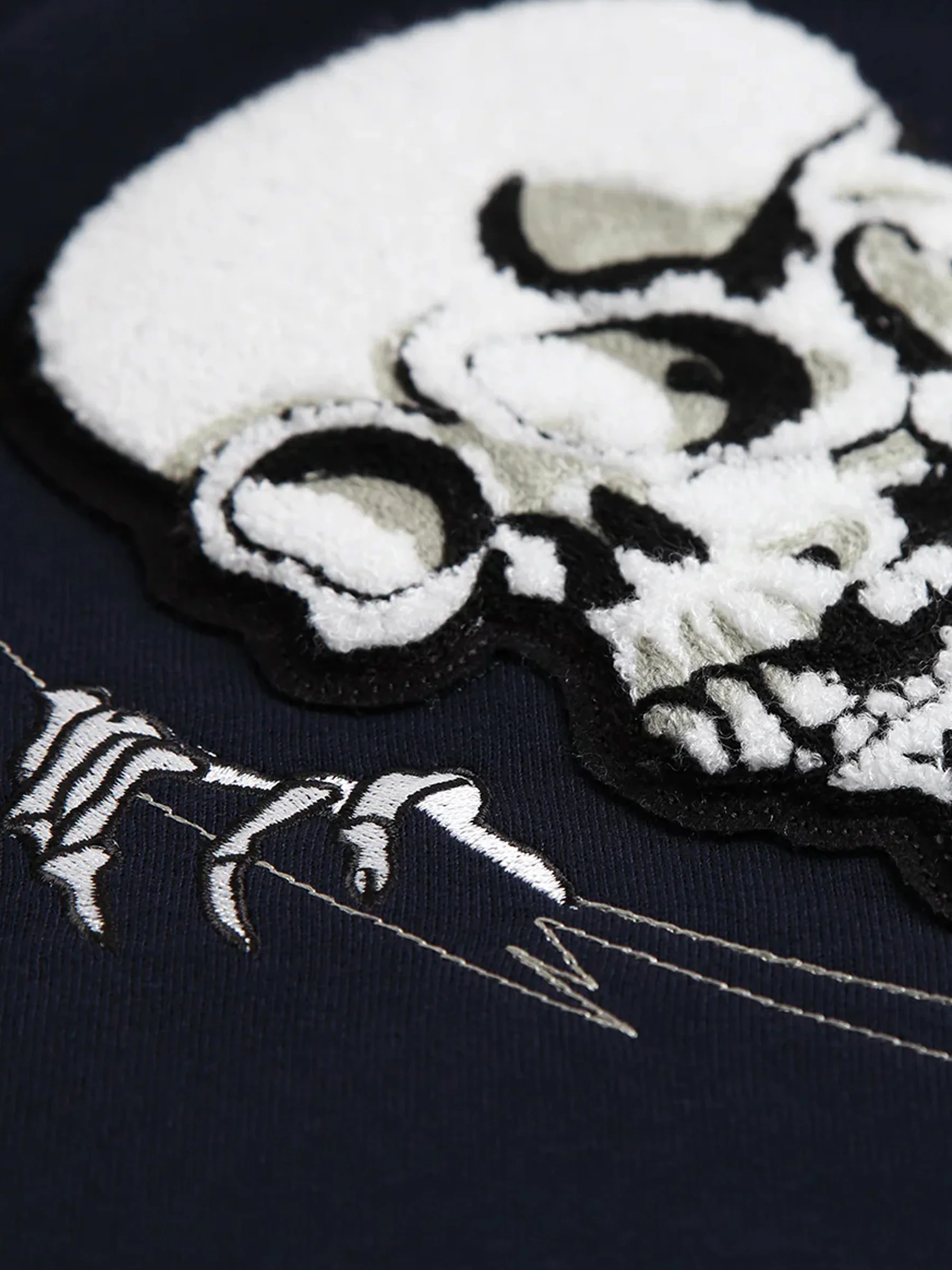 Kuniyoshi Embroidered Cotton Sweatshirt in Navy - Image 9