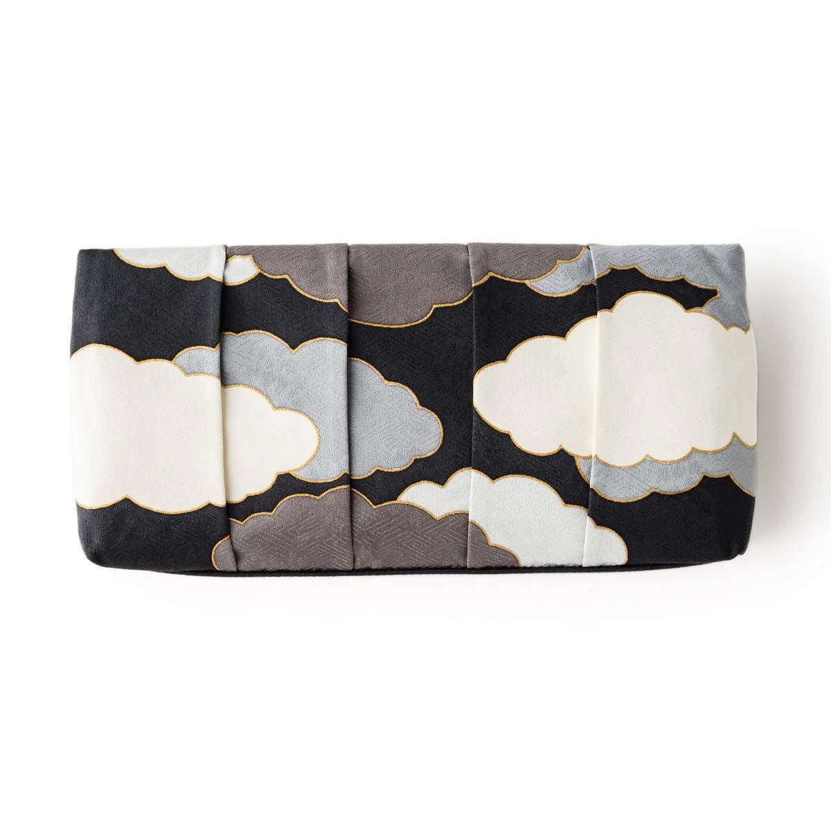 Kyo-Yuzen Silk Clutch in Black - Image 3