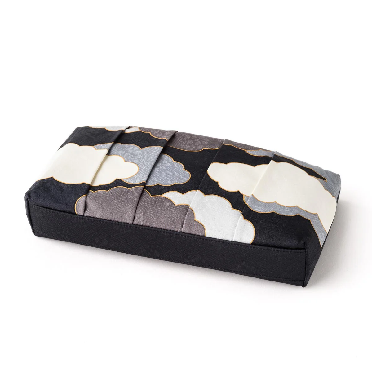 Kyo-Yuzen Silk Clutch in Black - Image 5