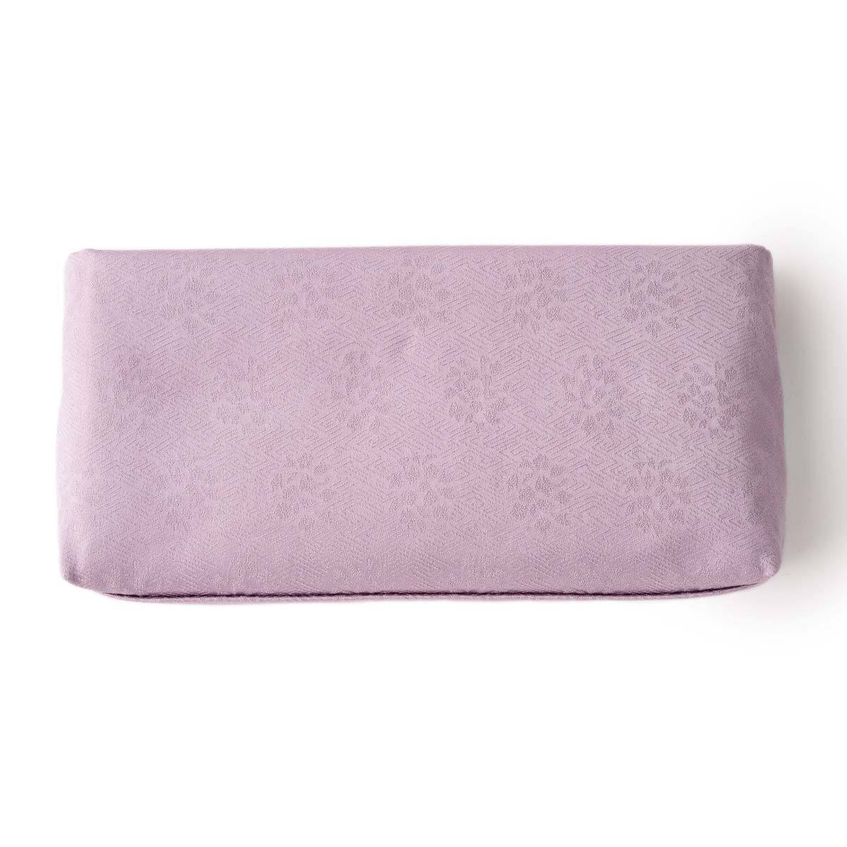Kyo-Yuzen Silk Clutch in Lilac - Image 3
