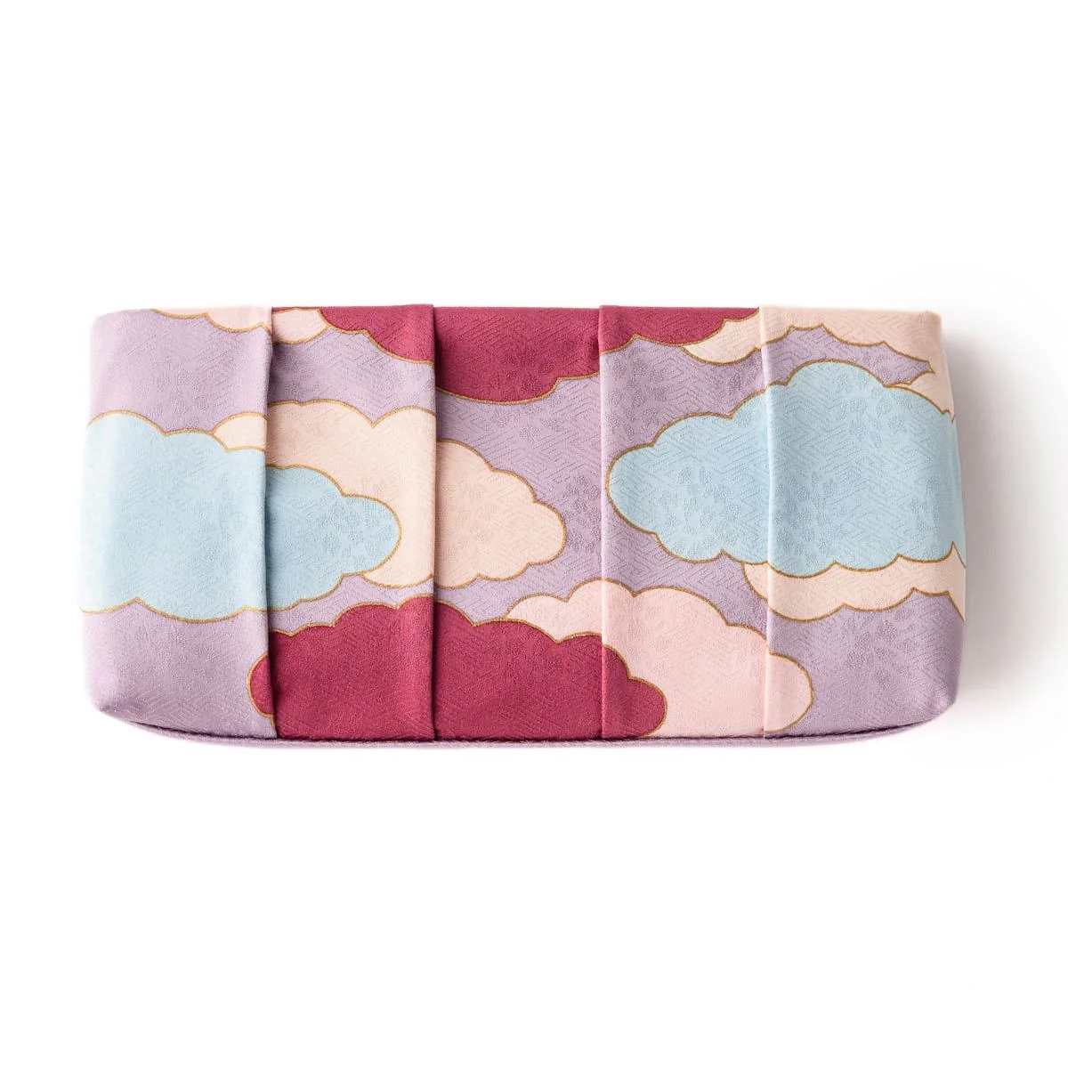 Kyo-Yuzen Silk Clutch in Lilac - Image 4