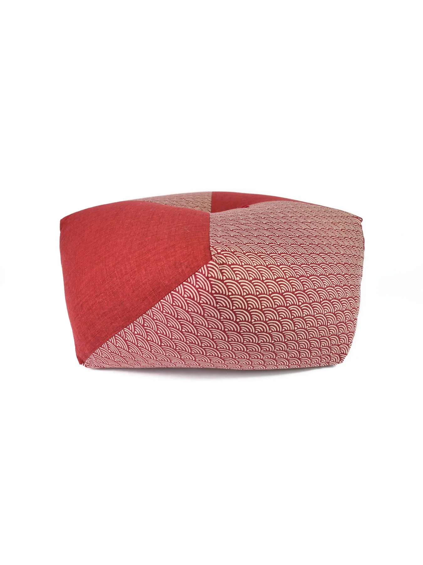 Seigaiha Red Zafu Cushion - Image 3