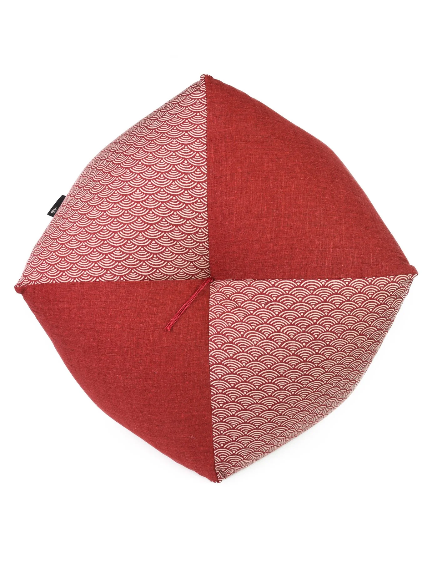 Seigaiha Red Zafu Cushion - Image 4