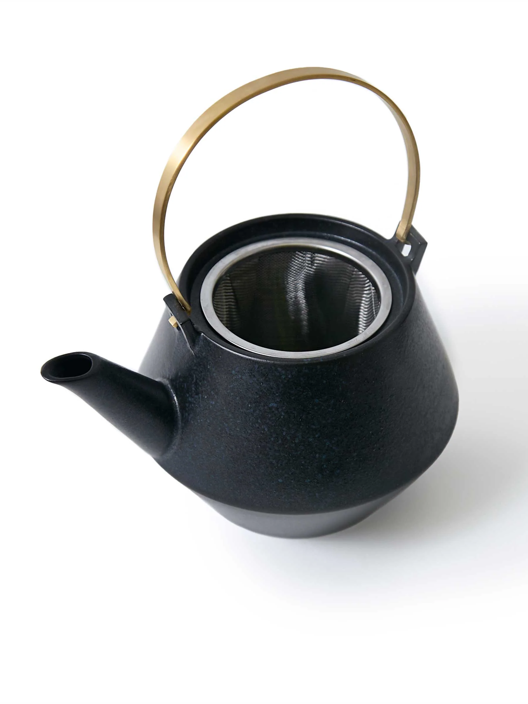 Large Brass-Handle Mino Japanese Teapot Set by Yamatsu (27oz/800ml) - Image 3