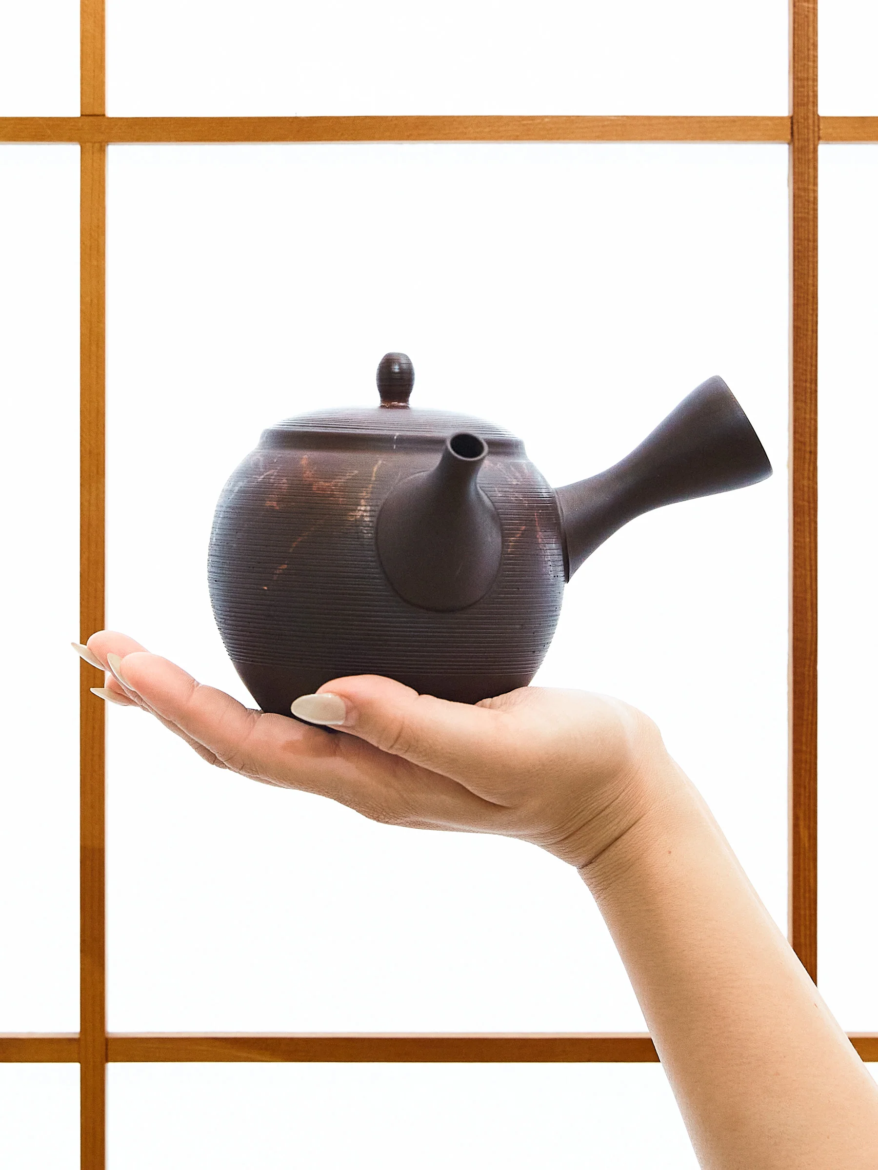 Large Seagrass Tokoname Japanese Teapot by Gyoko (11.5oz/340ml) - Image 10