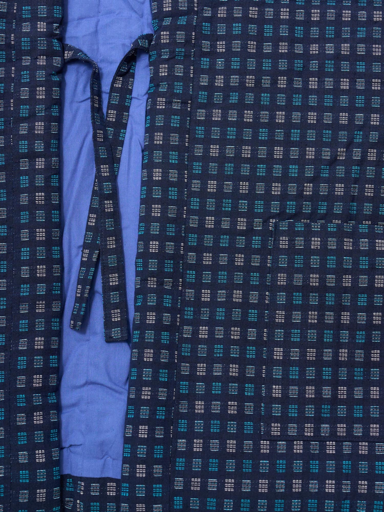 Mado Blue Short-Sleeve Hanten Padded Jacket - Image 8