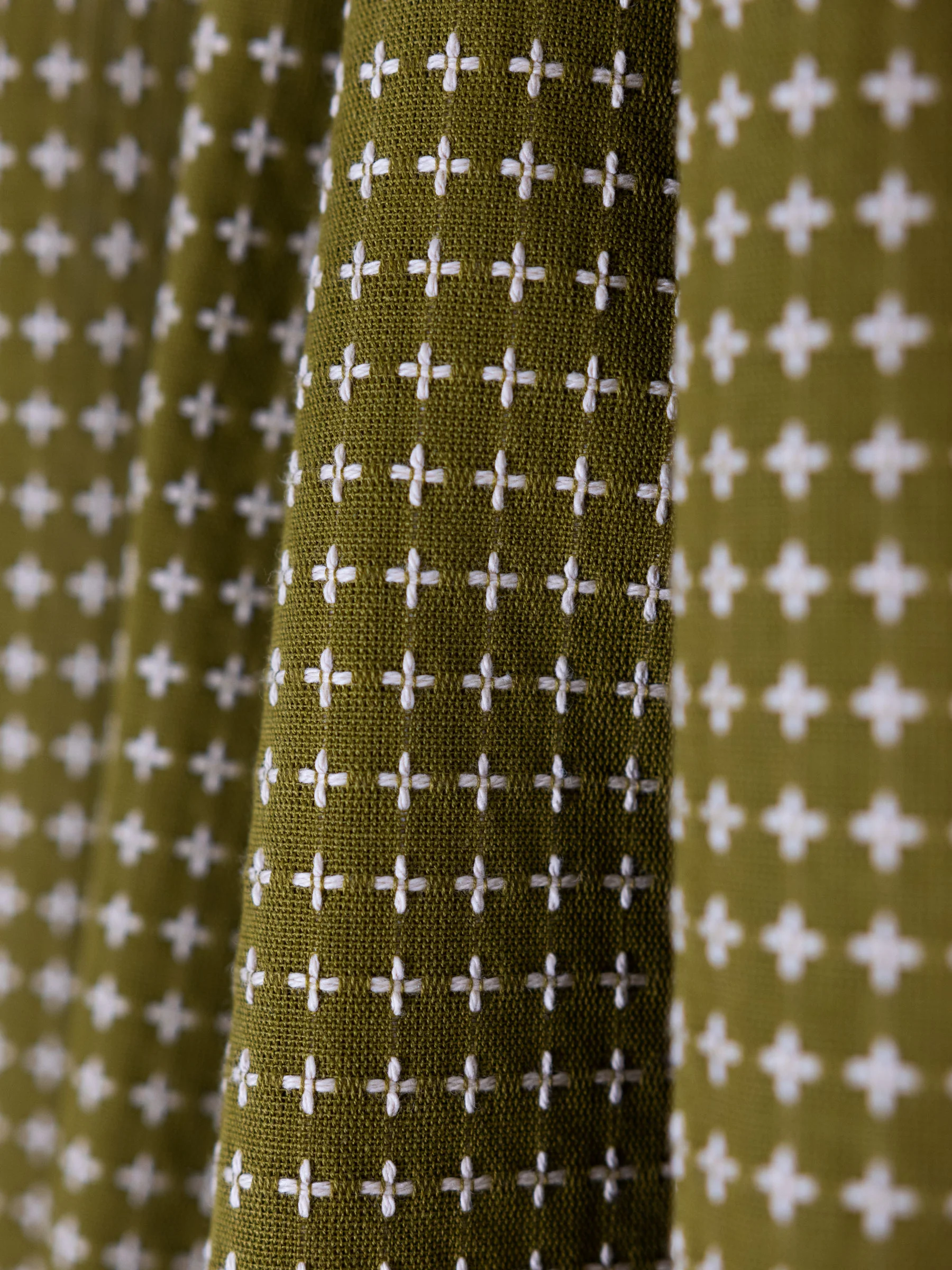 Matcha Sashiko Furoshiki Wrapping Cloth - Image 4