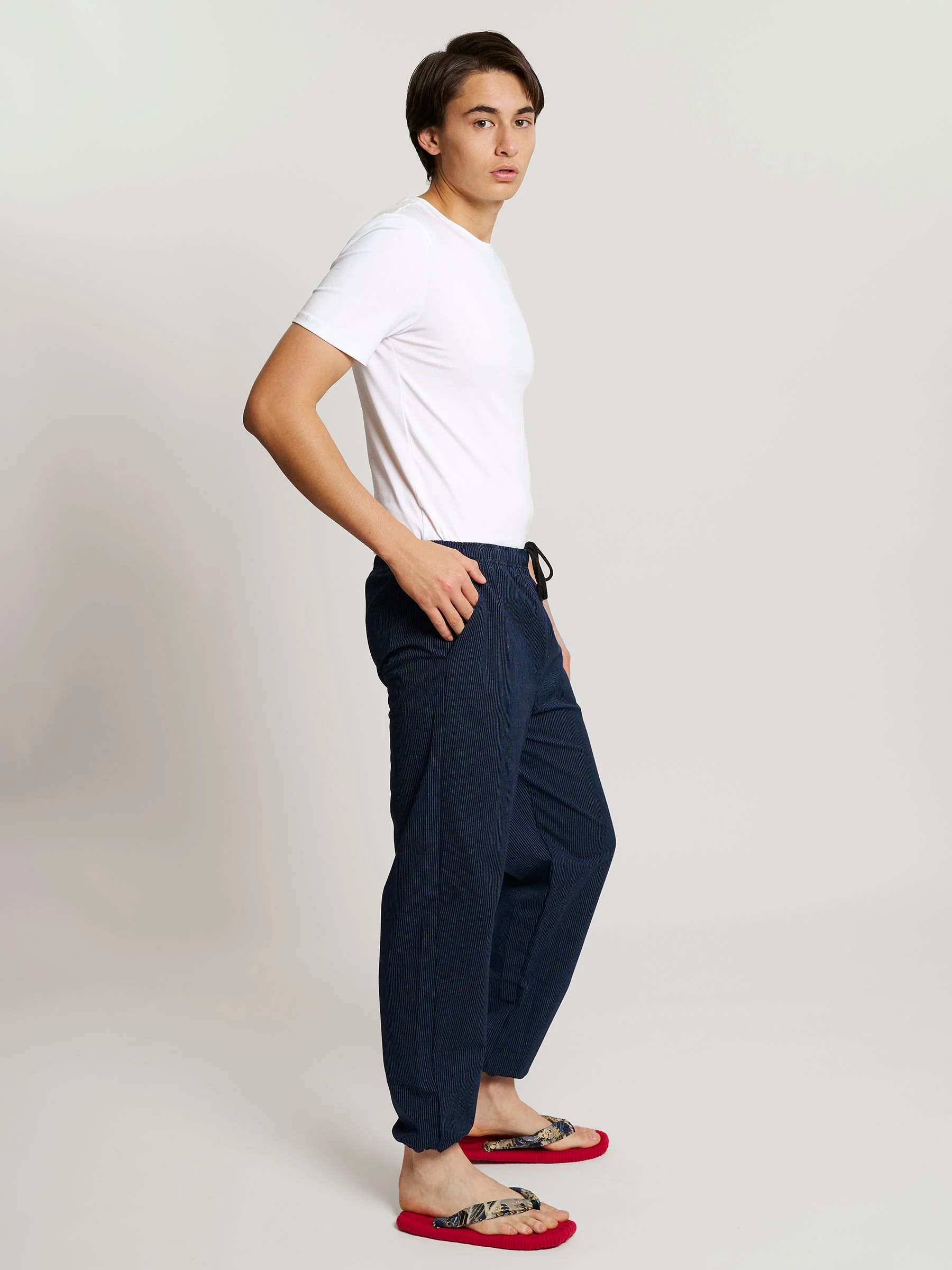 Monpe Men’s Cotton Lounge Pants in Midnight Weave - Image 4