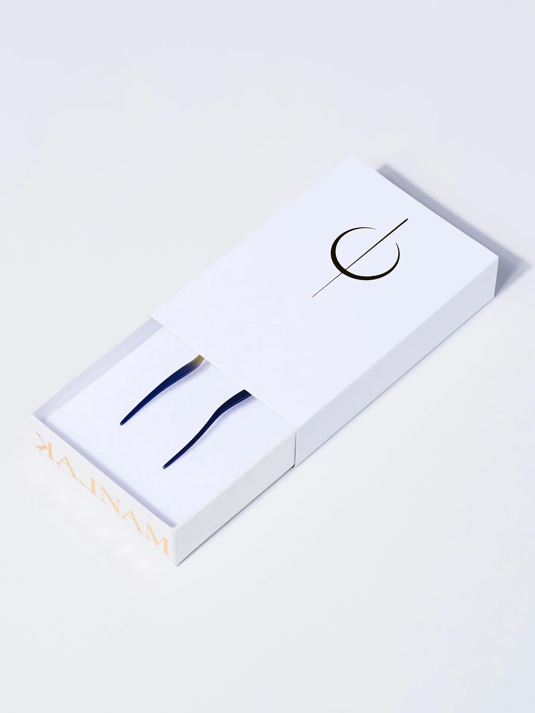 Mimi Hook Earrings in Yellow/Blue - Image 3