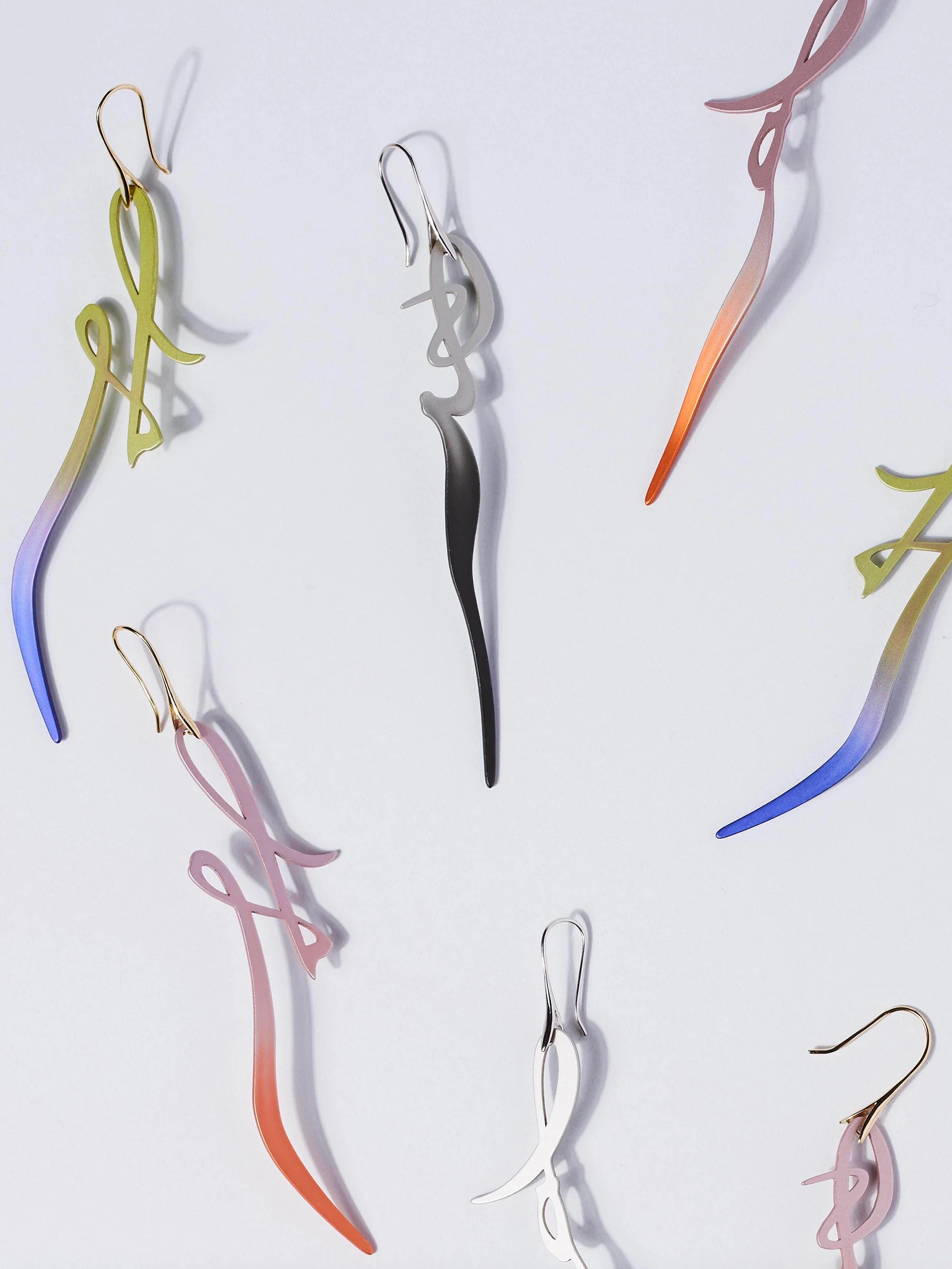 Mimi Hook Earrings in Yellow/Blue - Image 5