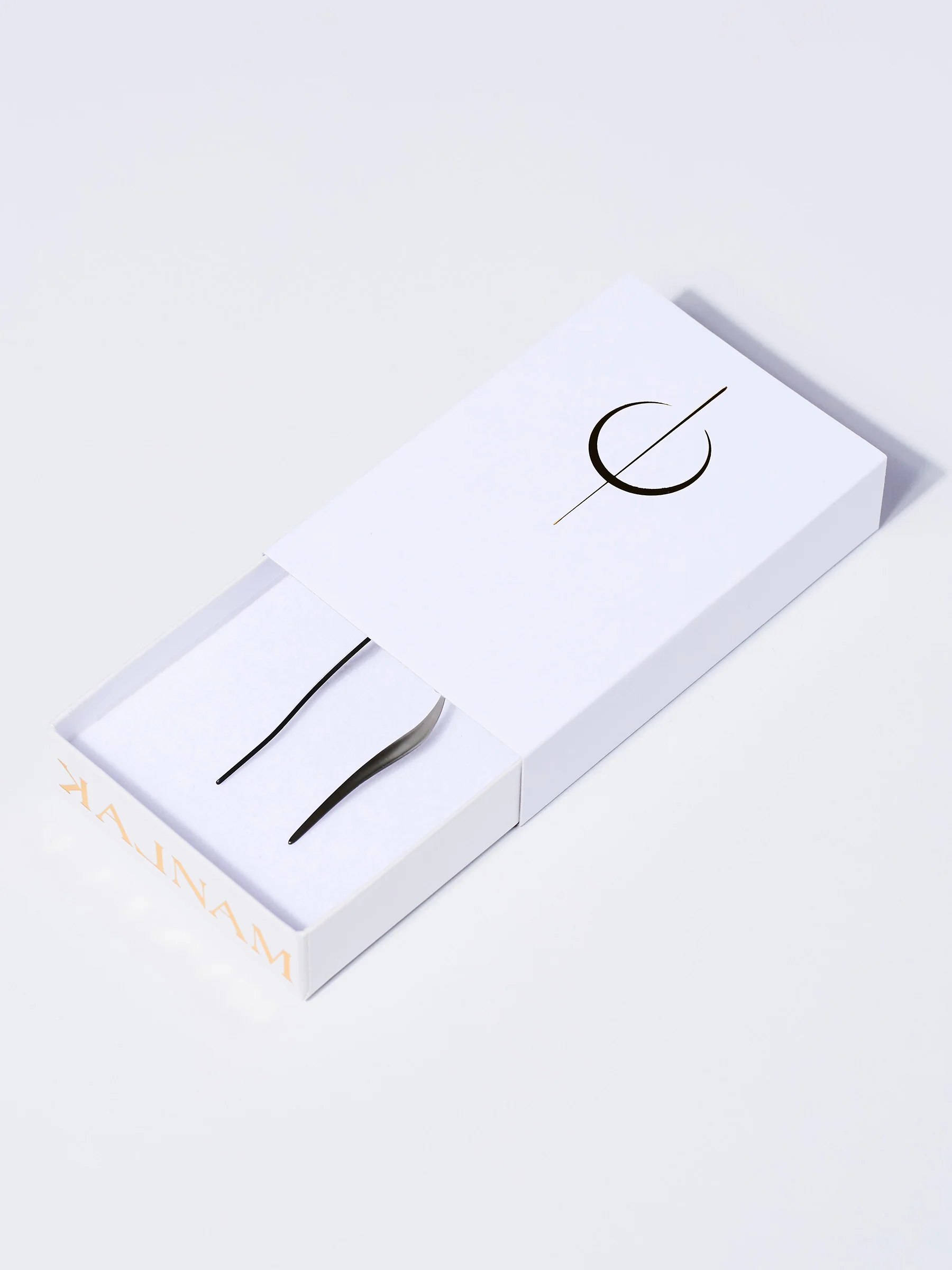 Mimi Hook Earrings in Silver/Black - Image 4