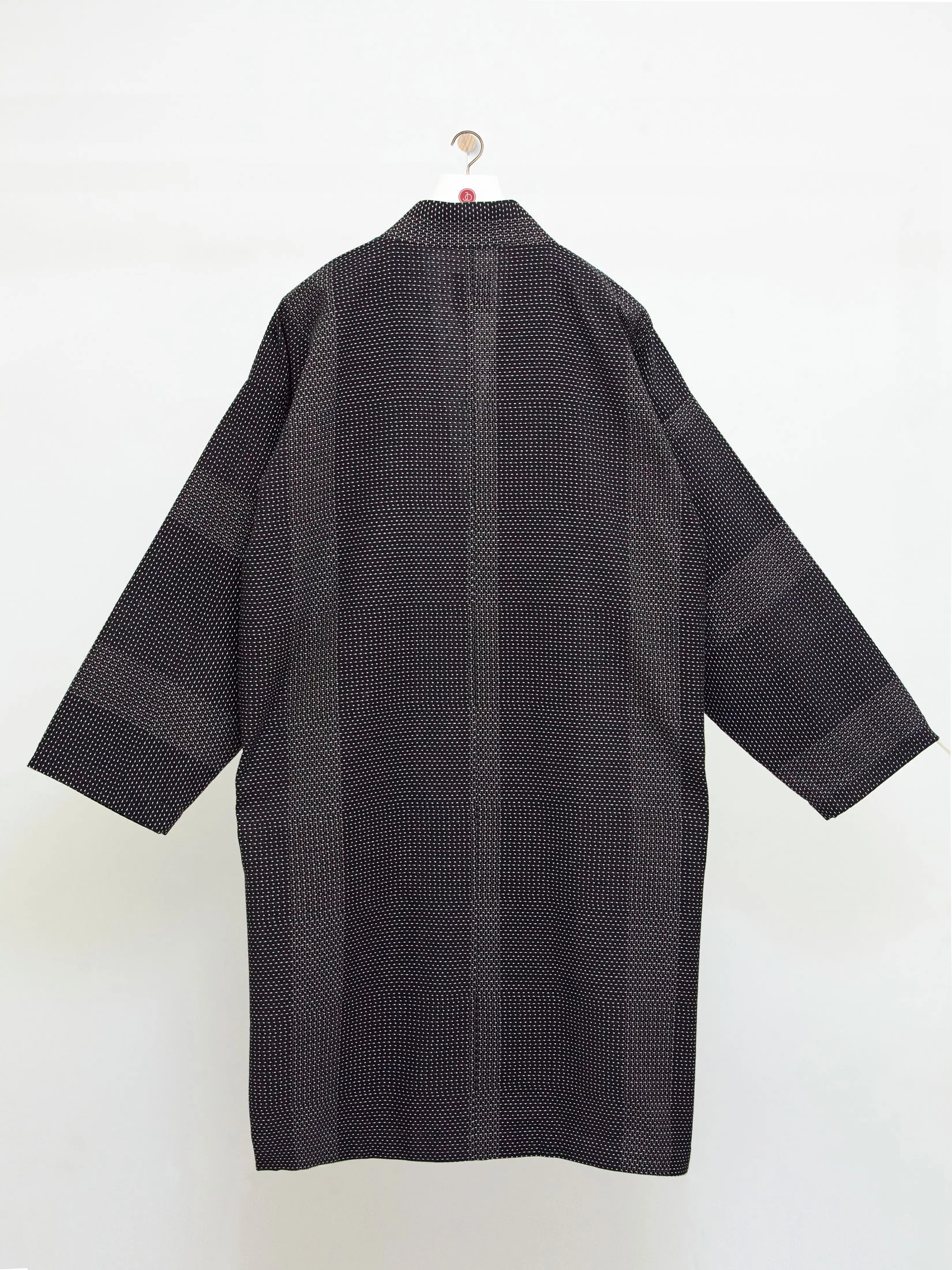 Miyako Black Haori Long Kimono Jacket - Image 9