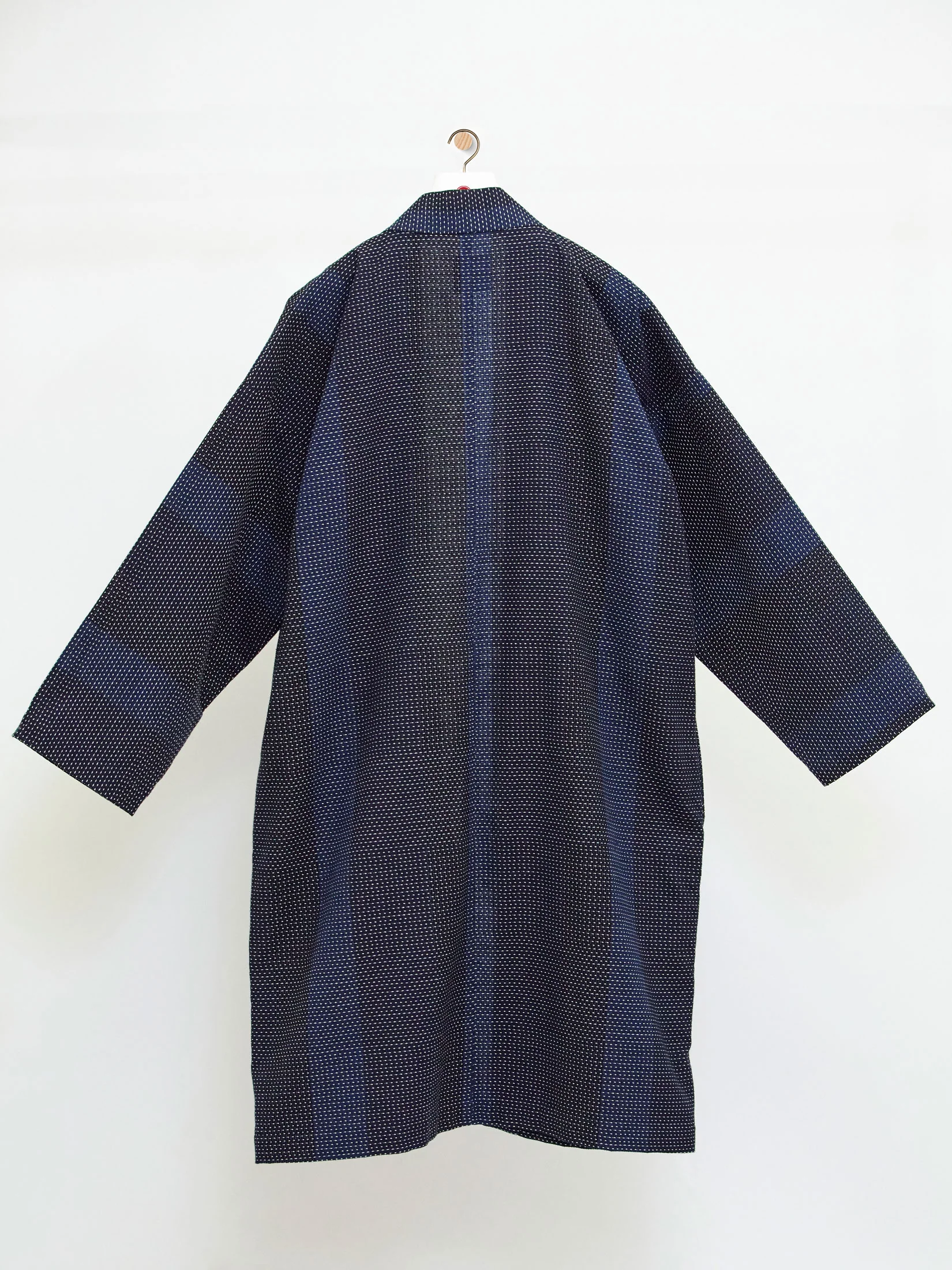 Miyako Indigo Haori Long Kimono Jacket - Image 9