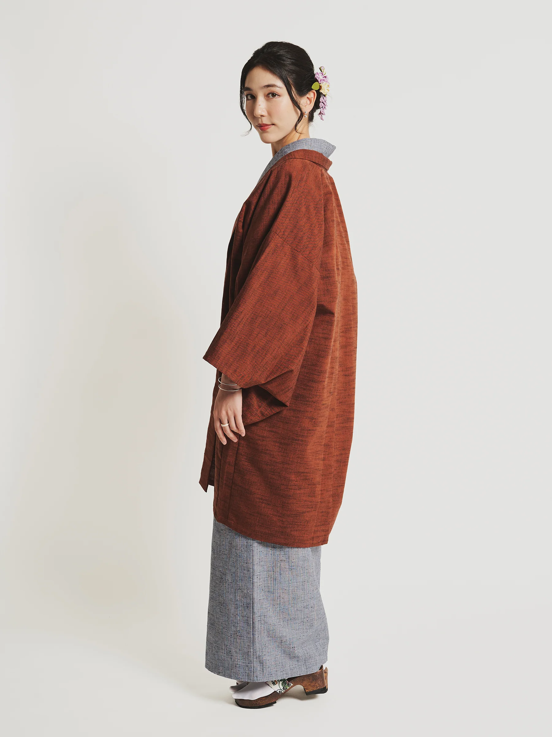 Momiji Red Traditional Haori Jacket - Image 3
