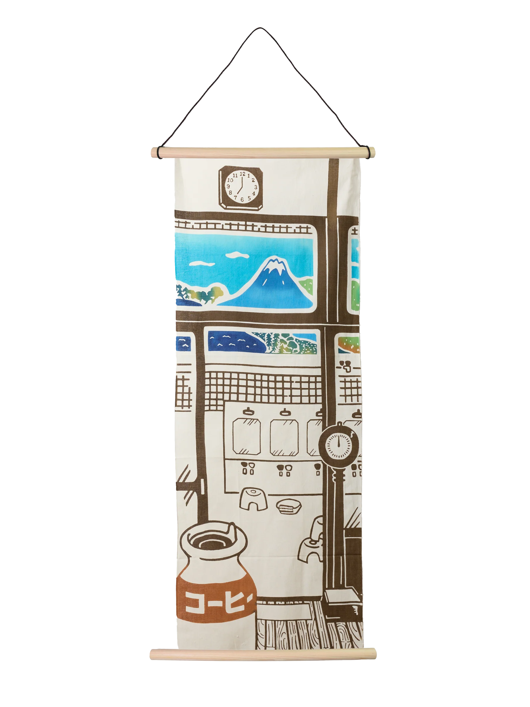Mount Fuji Bathhouse Tenugui Towel