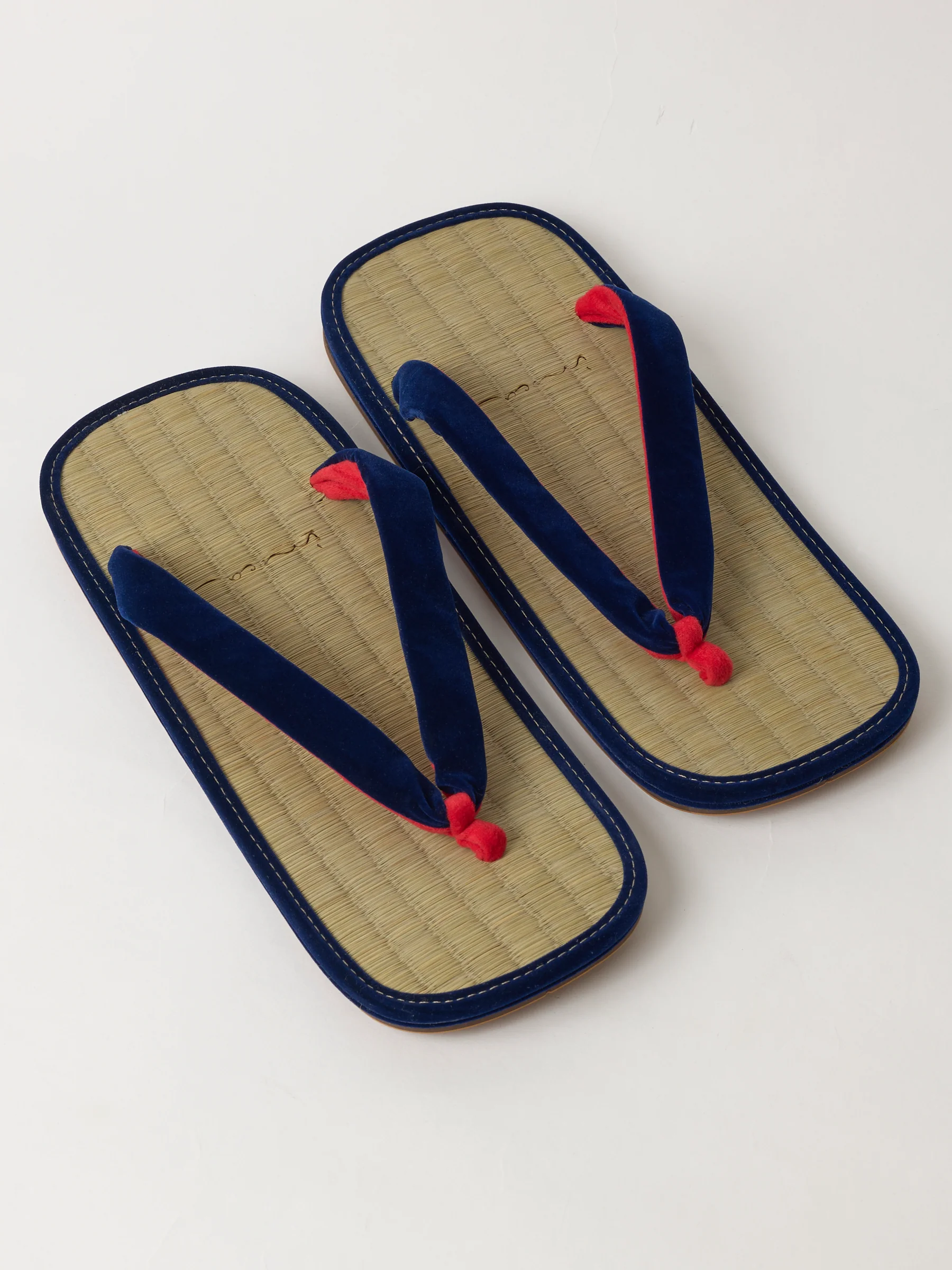 Navy Tatami Rush Grass Men’s Setta Sandals - Image 3