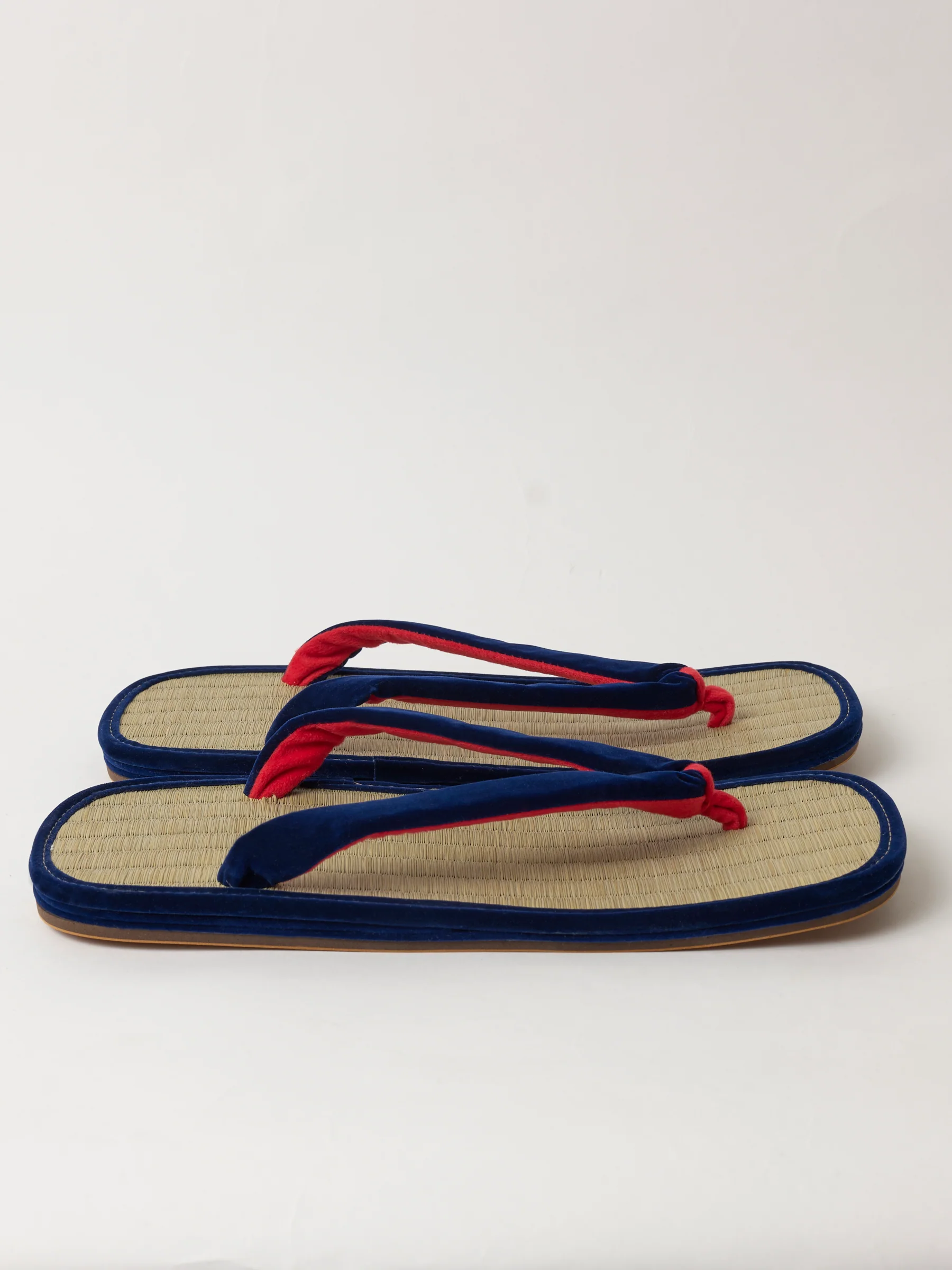 Navy Tatami Rush Grass Men’s Setta Sandals - Image 4