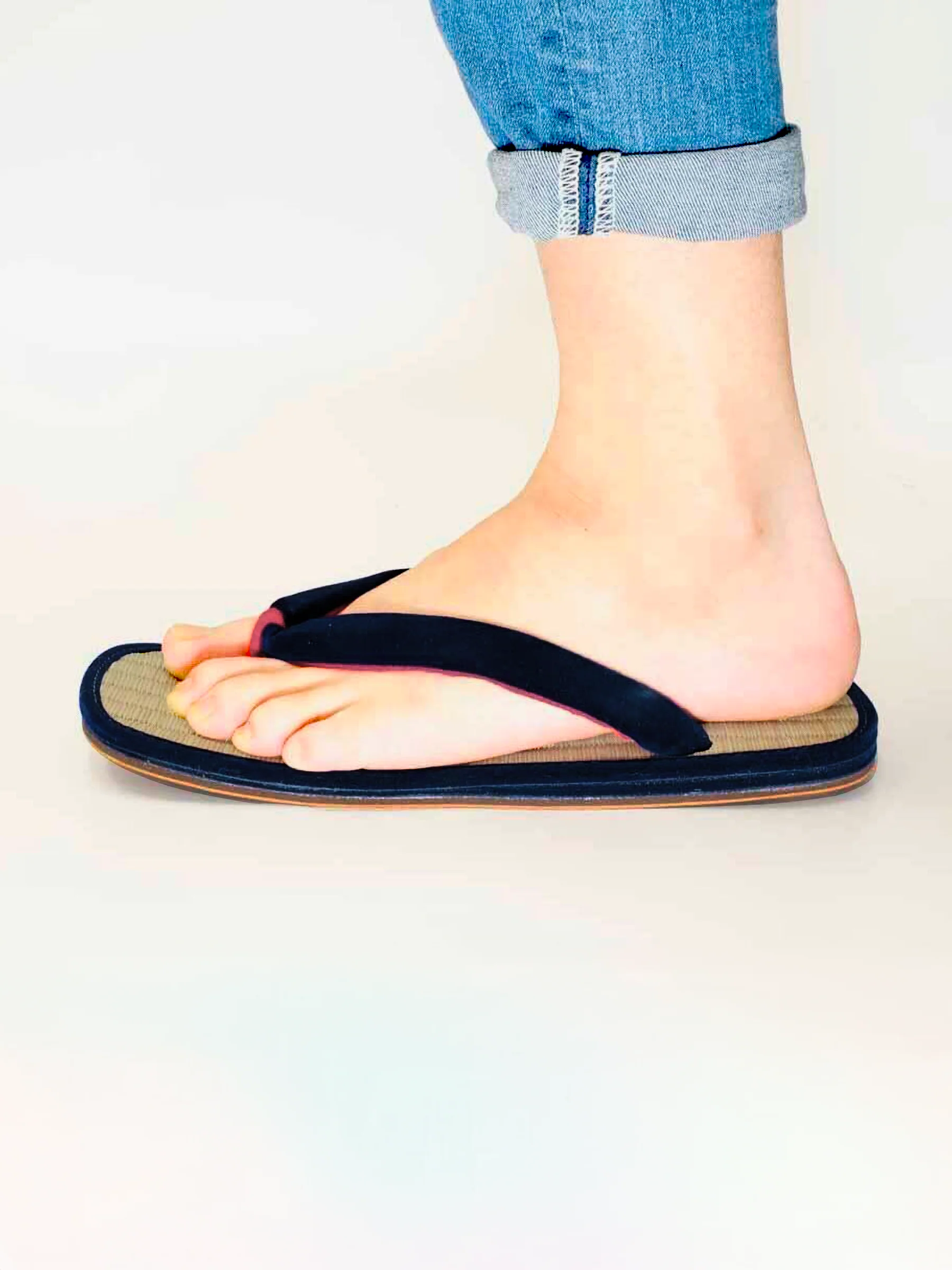 Navy Tatami Rush Grass Men’s Setta Sandals - Image 7