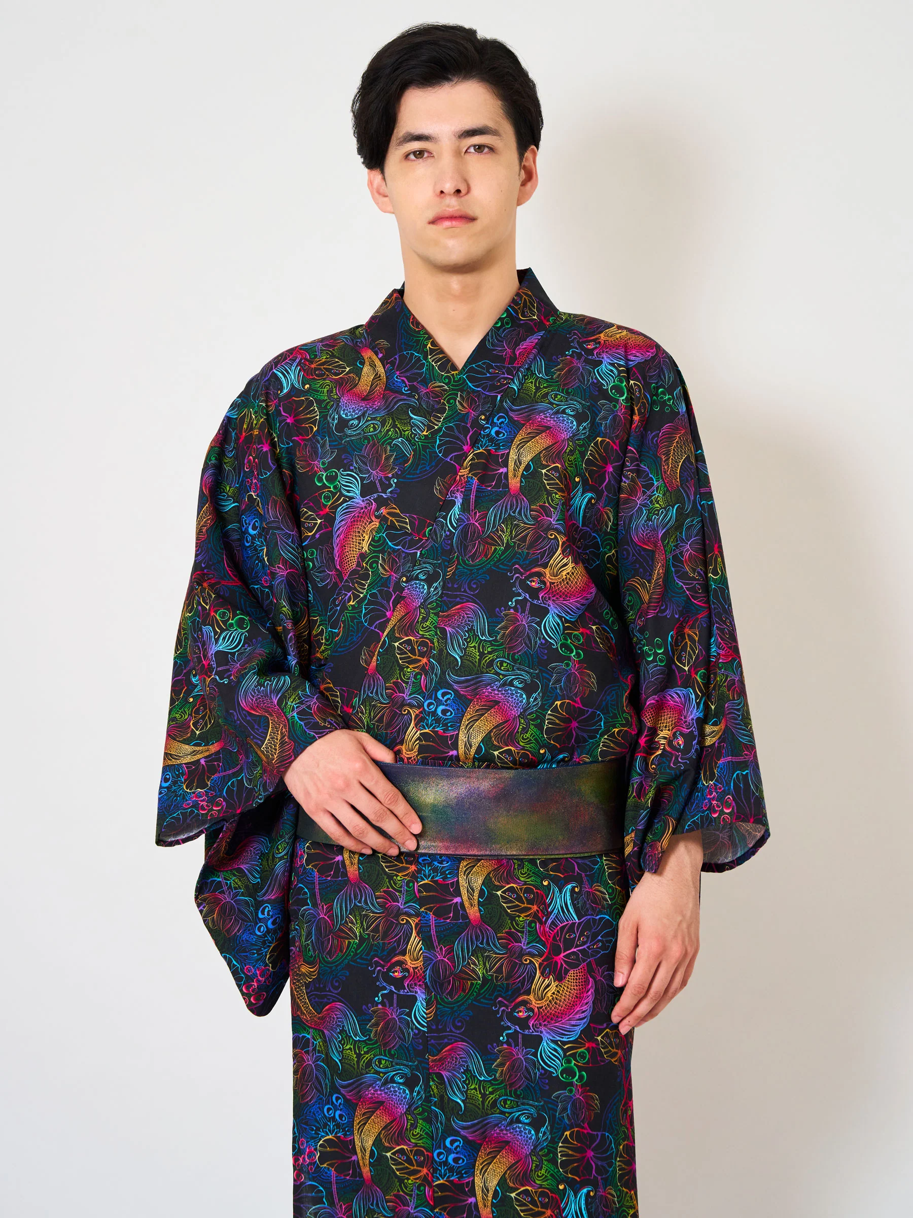Neon Koi Men’s Yukata - Image 5
