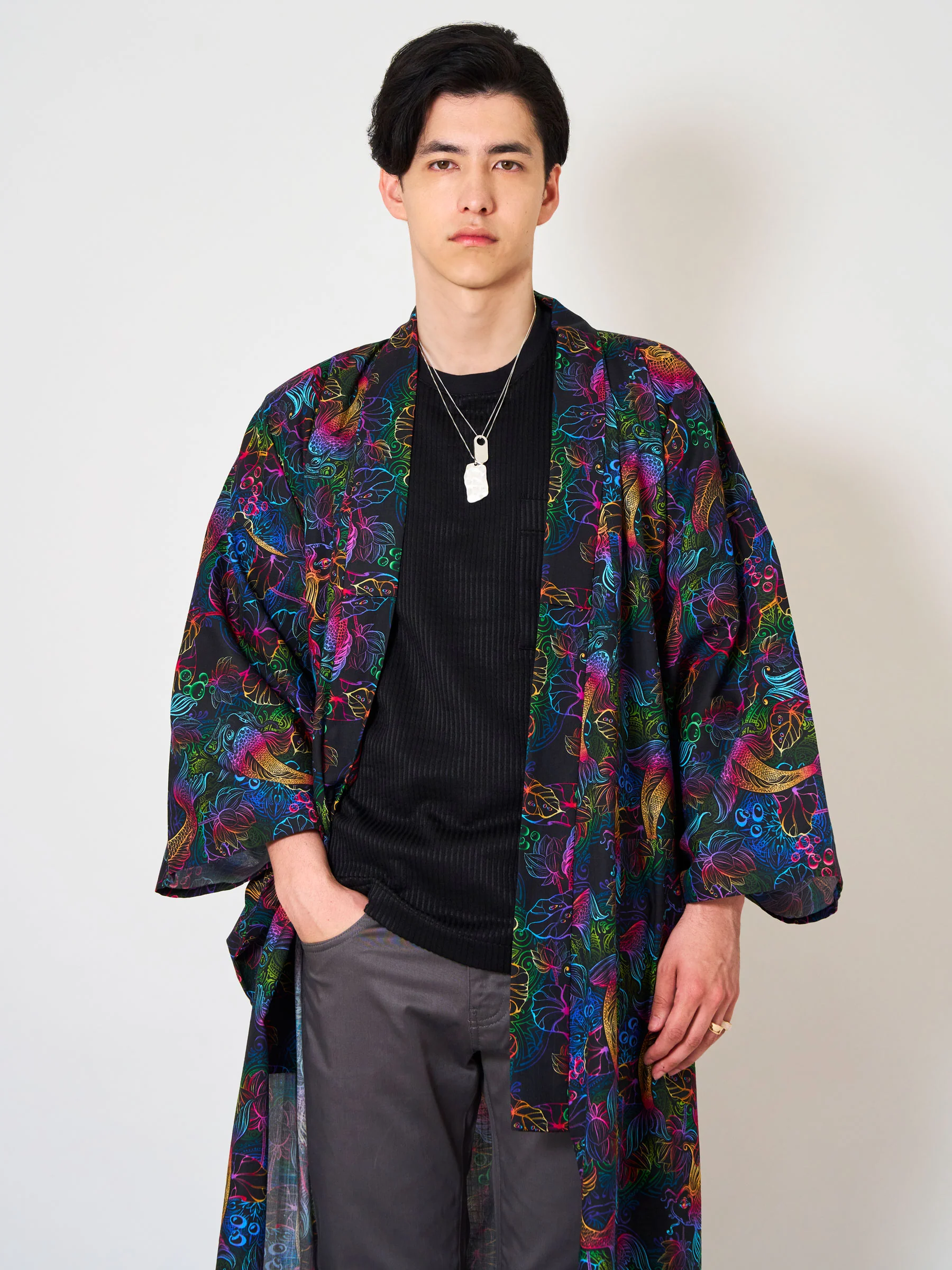 Neon Koi Men’s Yukata - Image 6