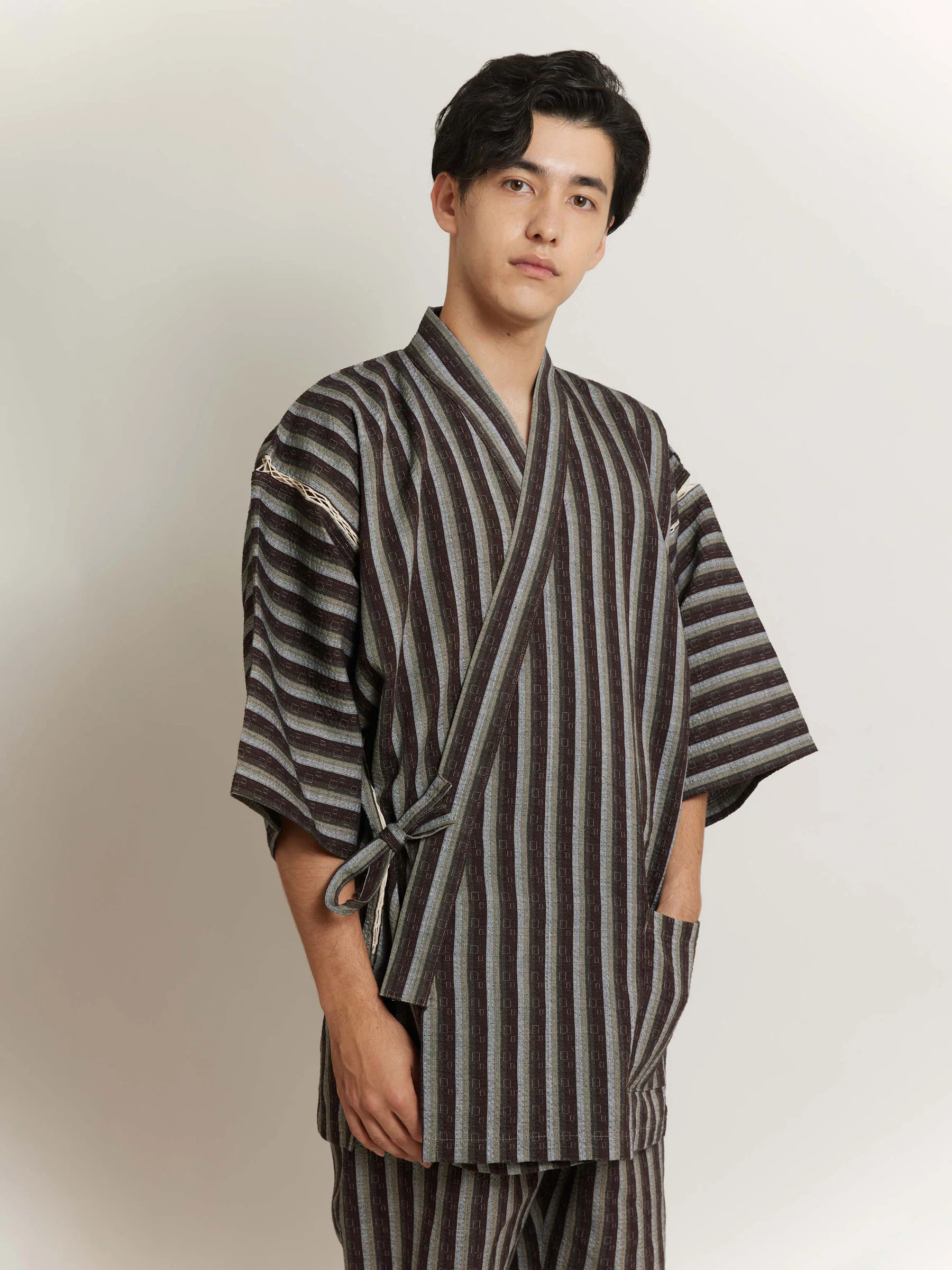 Ocha Jinbei Natural Cotton Shirt and Shorts - Image 2