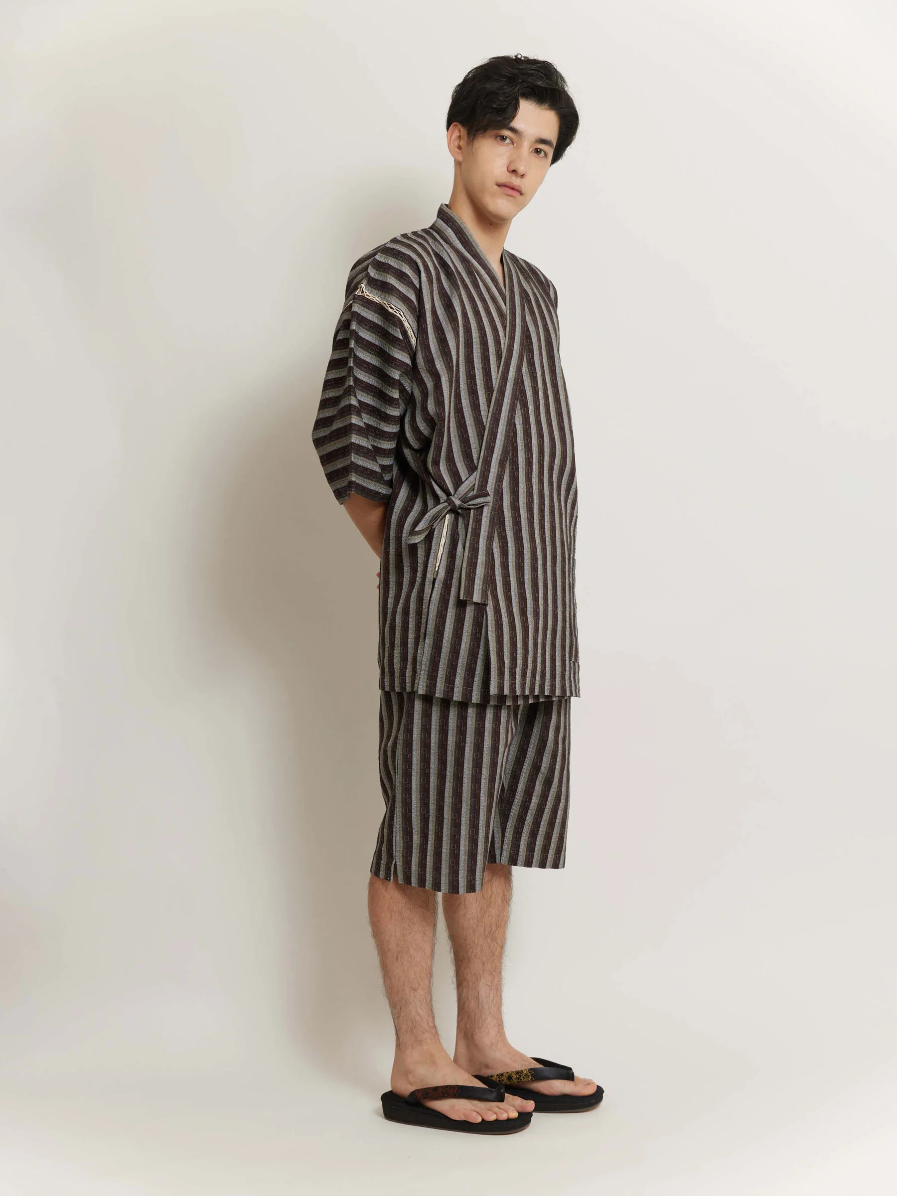 Ocha Jinbei Natural Cotton Shirt and Shorts - Image 3
