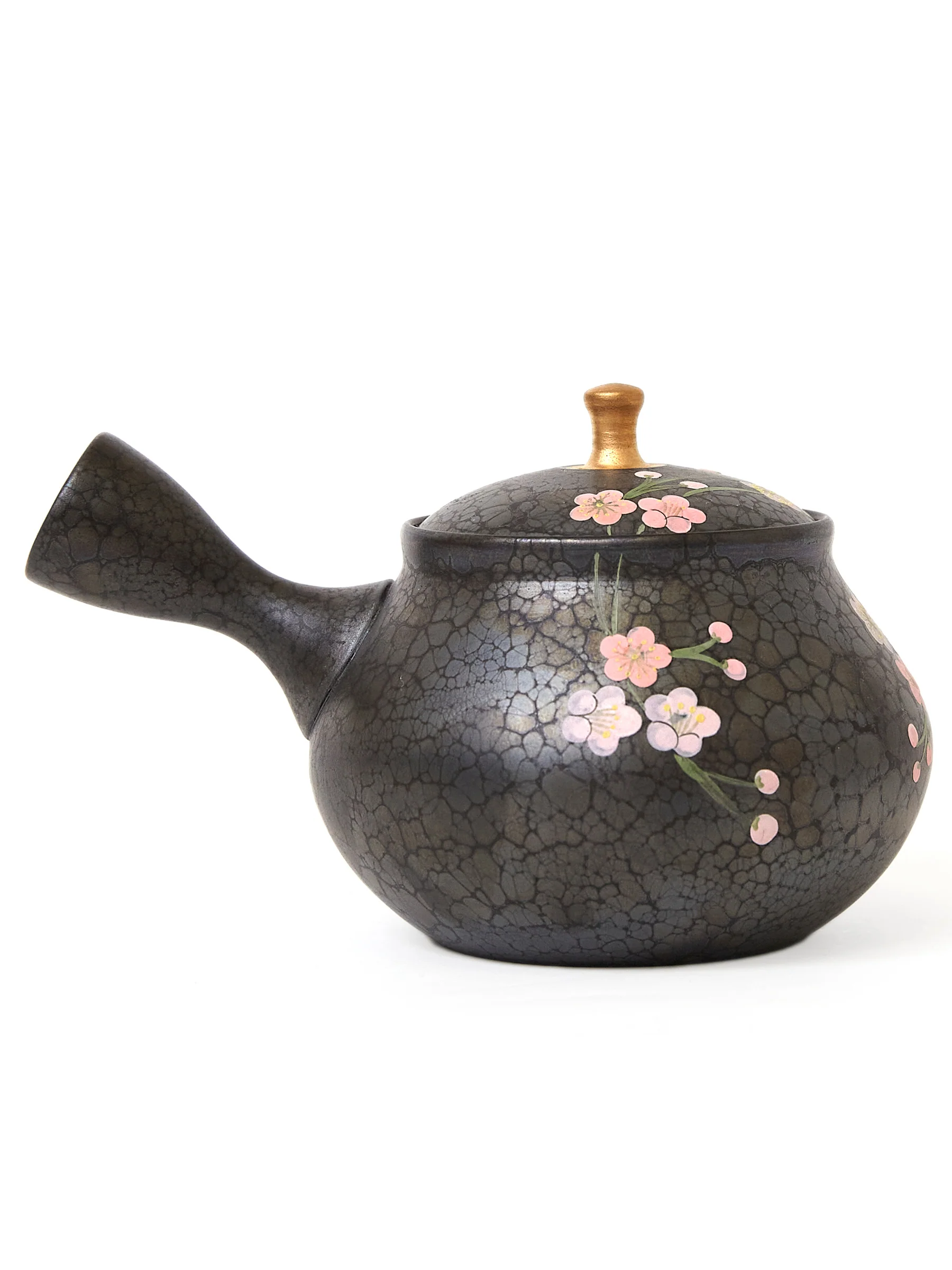 Plum Blossom Tokoname Japanese Teapot by Shoryu (9oz/270ml) - Image 5