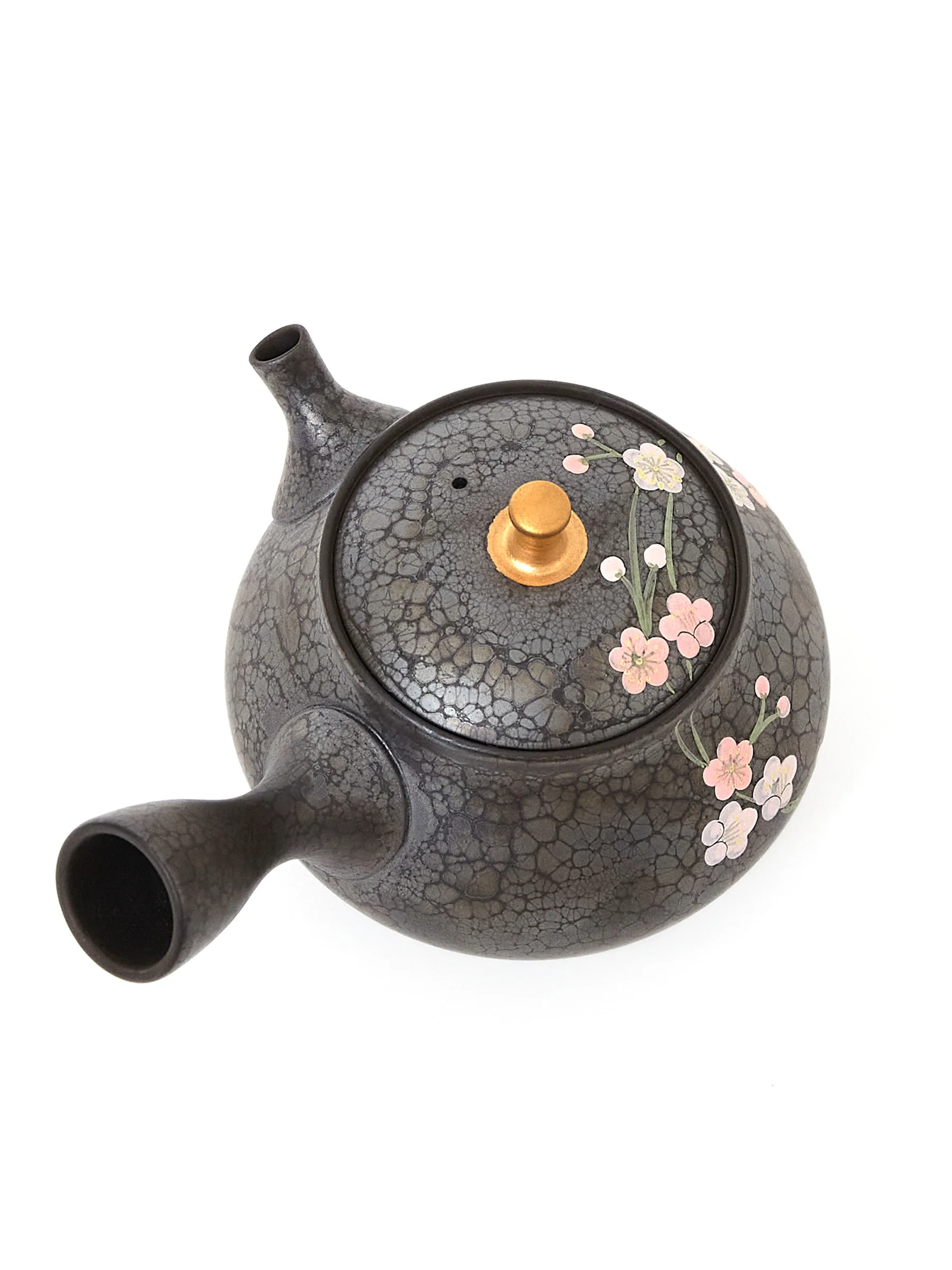 Plum Blossom Tokoname Japanese Teapot by Shoryu (9oz/270ml) - Image 6