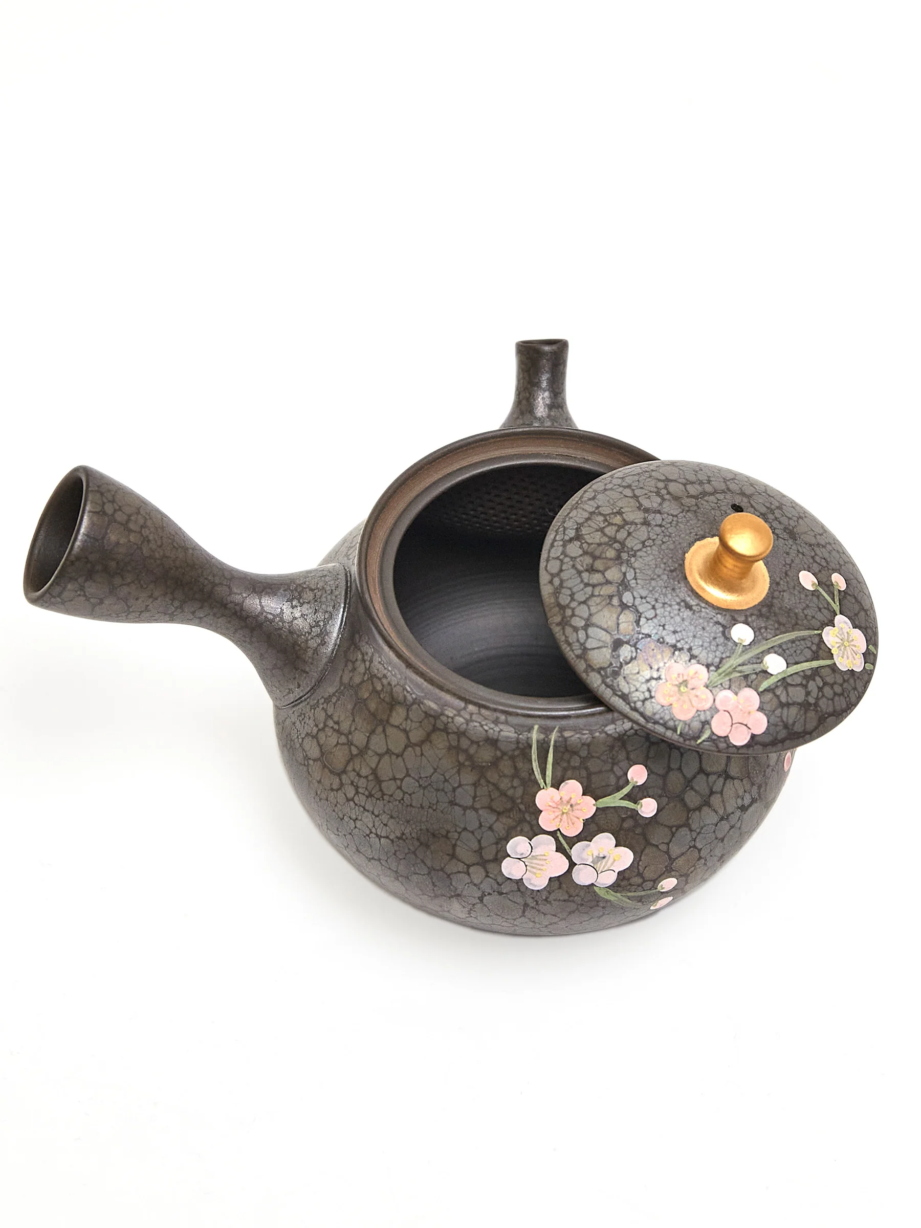 Plum Blossom Tokoname Japanese Teapot by Shoryu (9oz/270ml) - Image 7