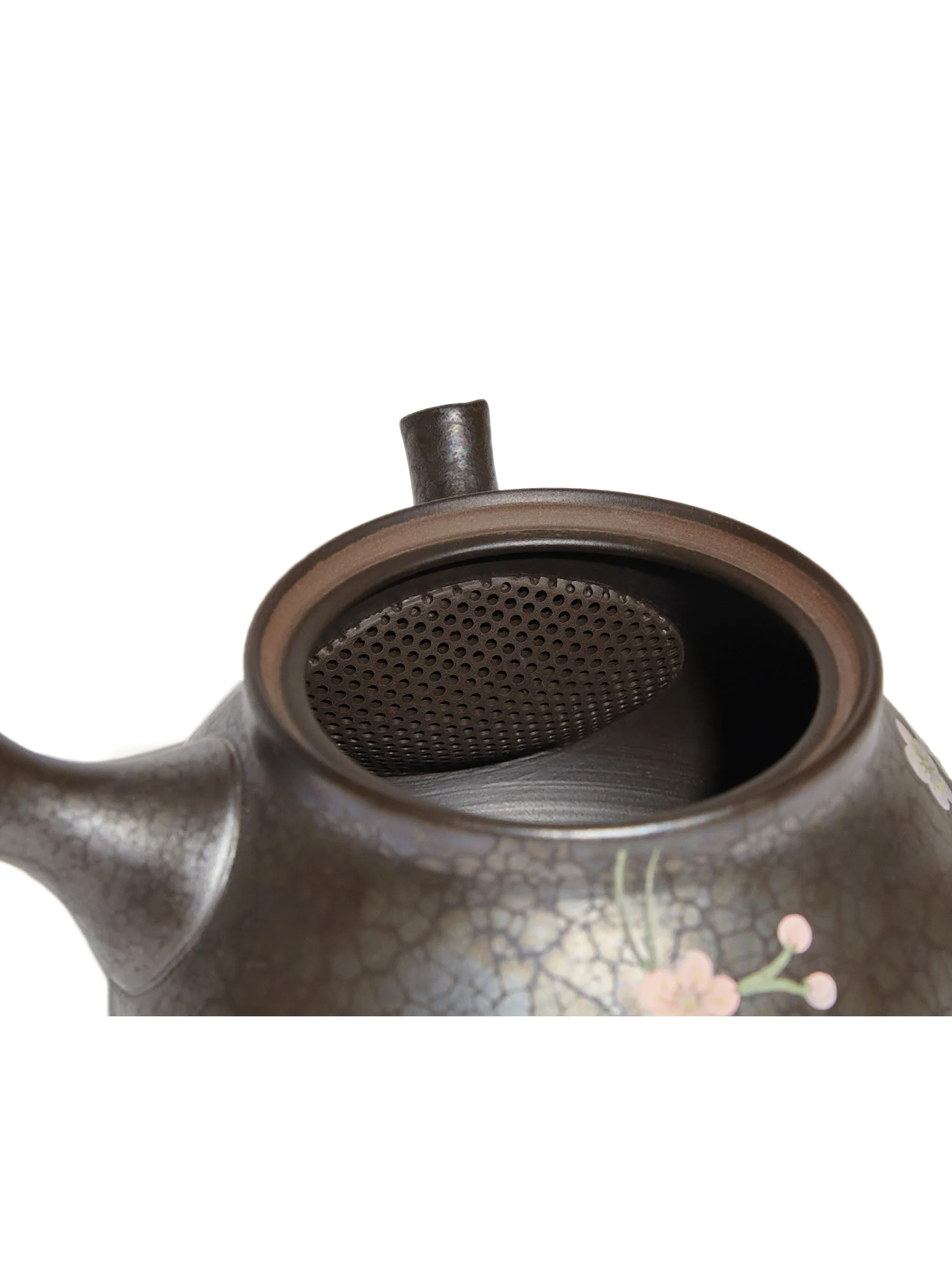 Plum Blossom Tokoname Japanese Teapot by Shoryu (9oz/270ml) - Image 8