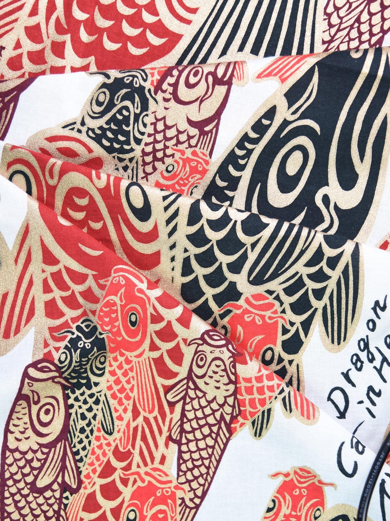 Red Koi Tenugui Towel - Image 3