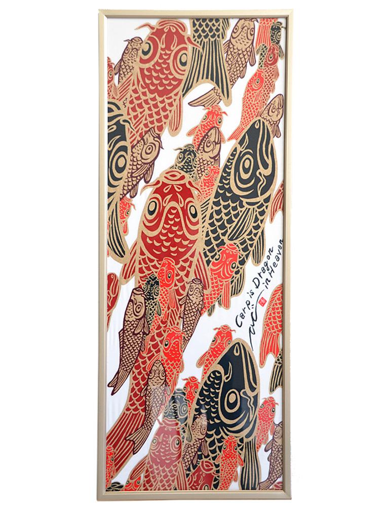 Red Koi Tenugui Towel - Image 6