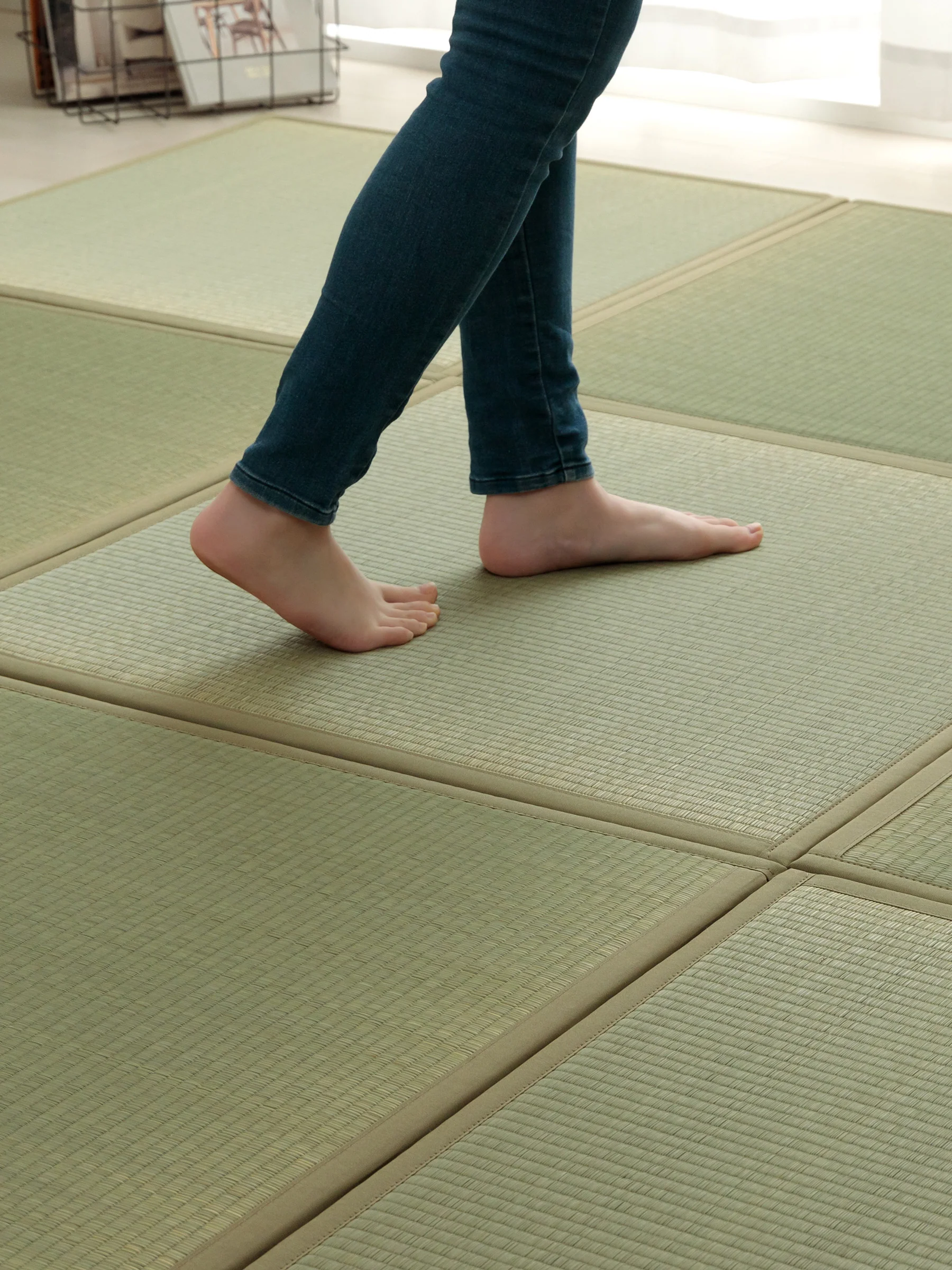 Rush Grass Modular Japanese Tatami Mat Set (2pcs) - Image 5