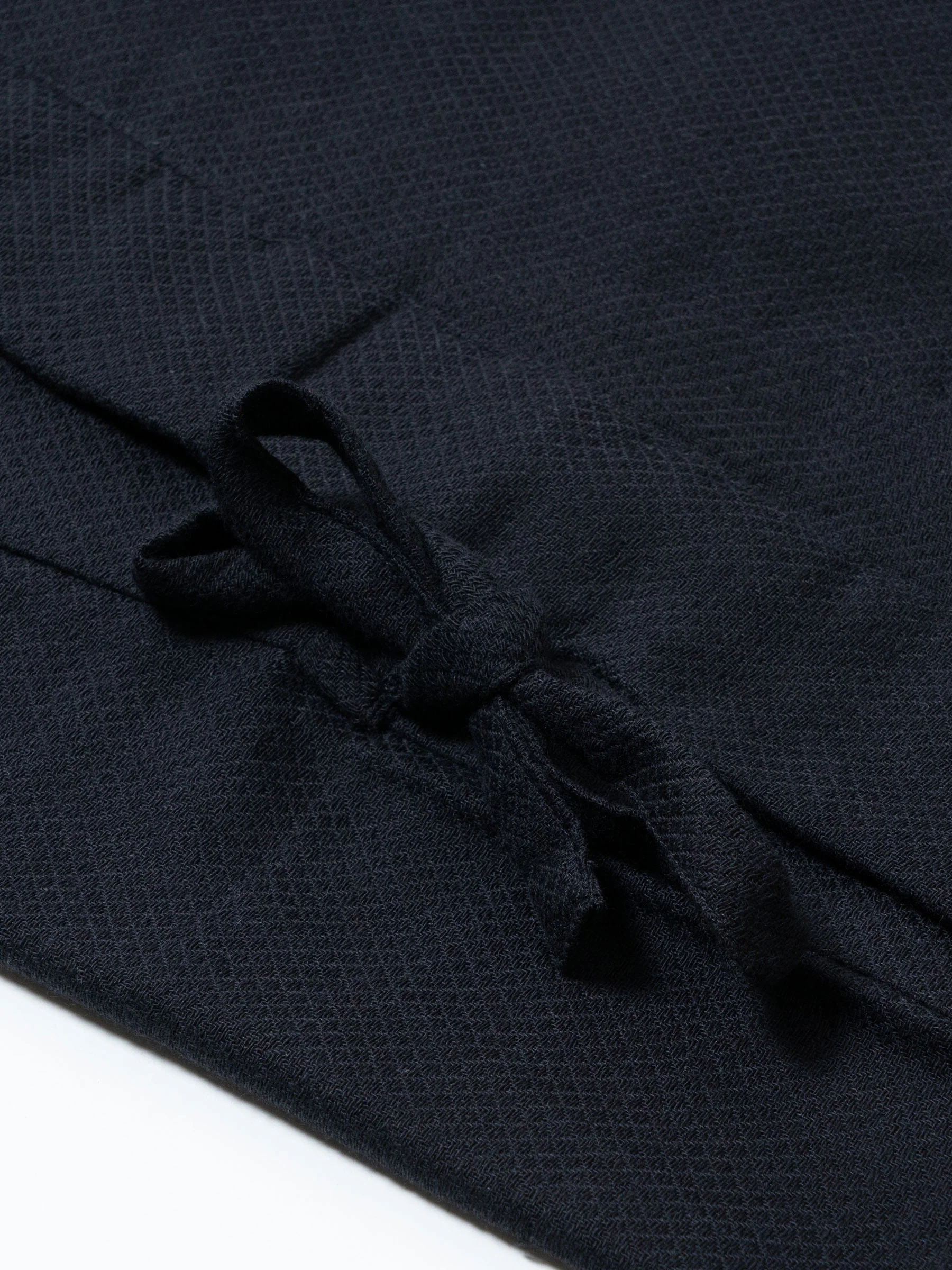 Unisex Samue Cotton Gauze Pajama Set in Black - Image 10