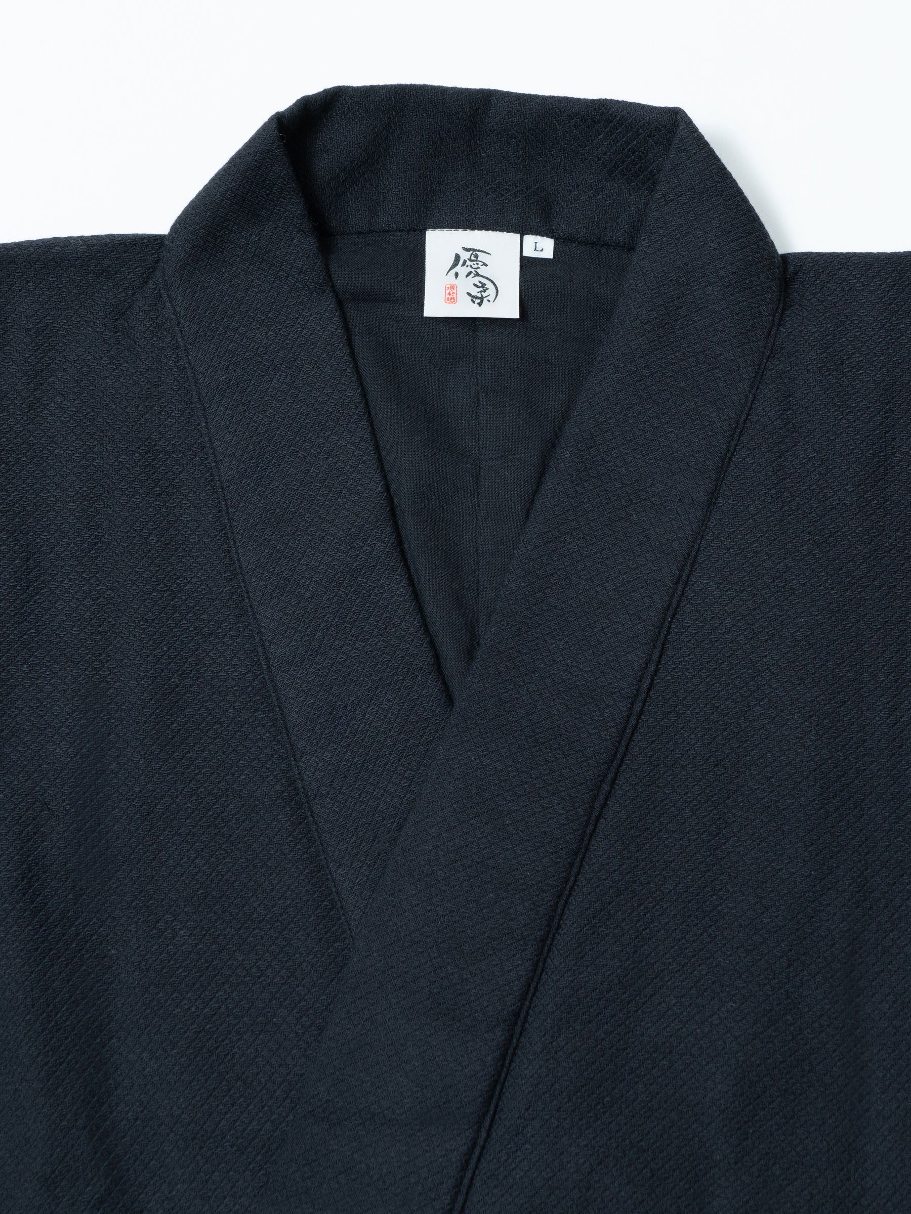 Unisex Samue Cotton Gauze Pajama Set in Black - Image 9