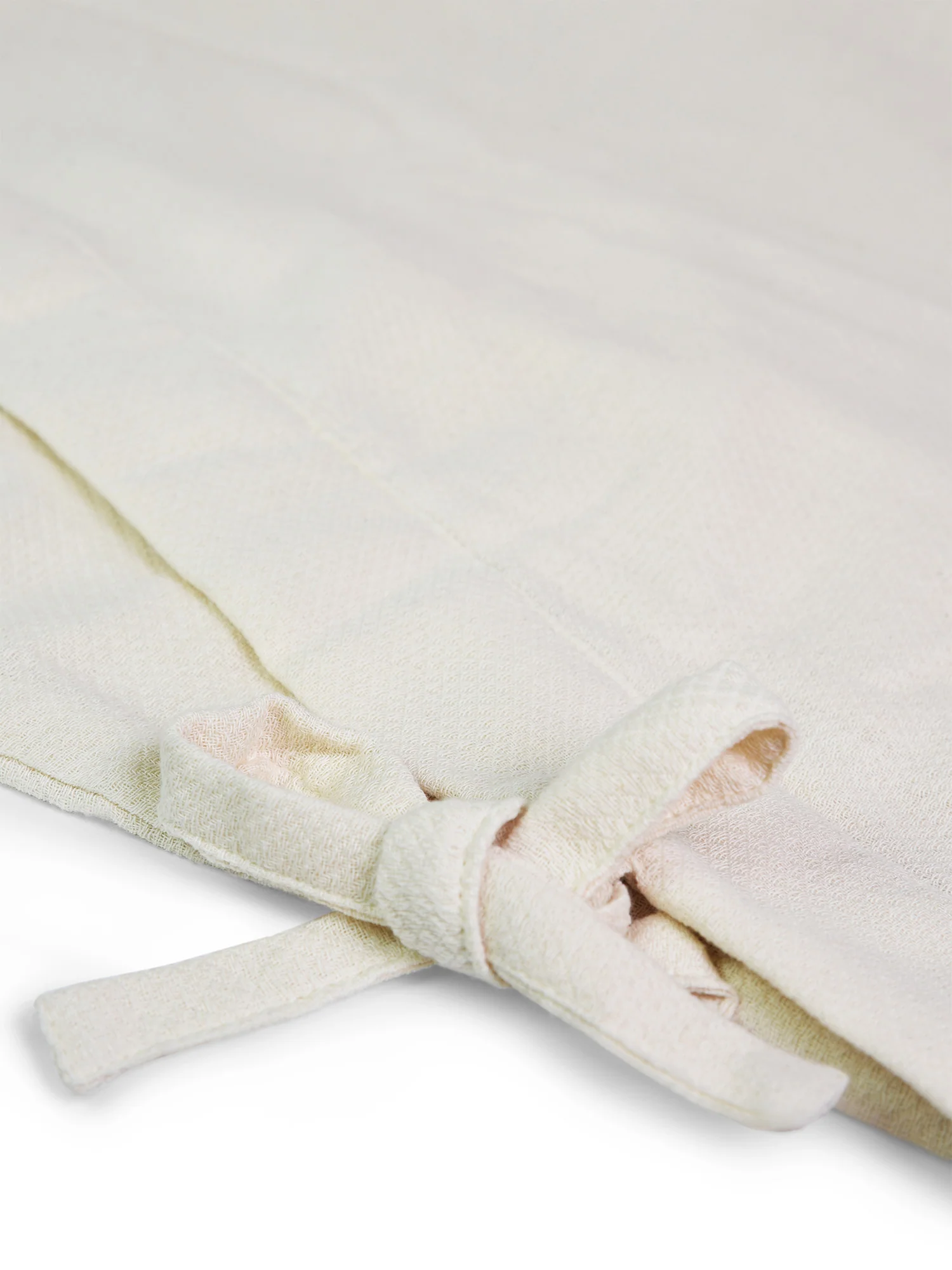 Unisex Samue Cotton Gauze Pajama Set in Ivory - Image 10