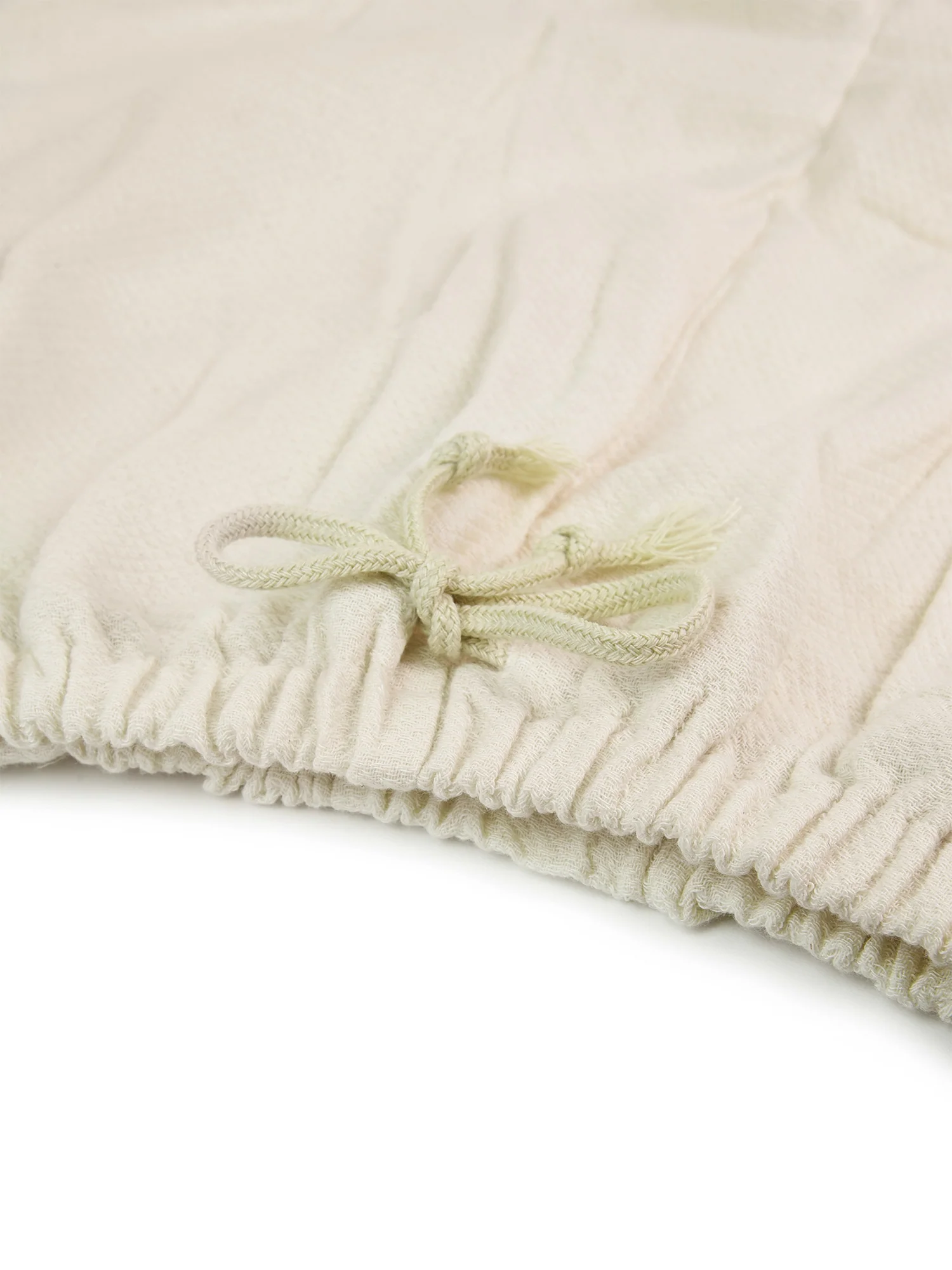 Unisex Samue Cotton Gauze Pajama Set in Ivory - Image 11