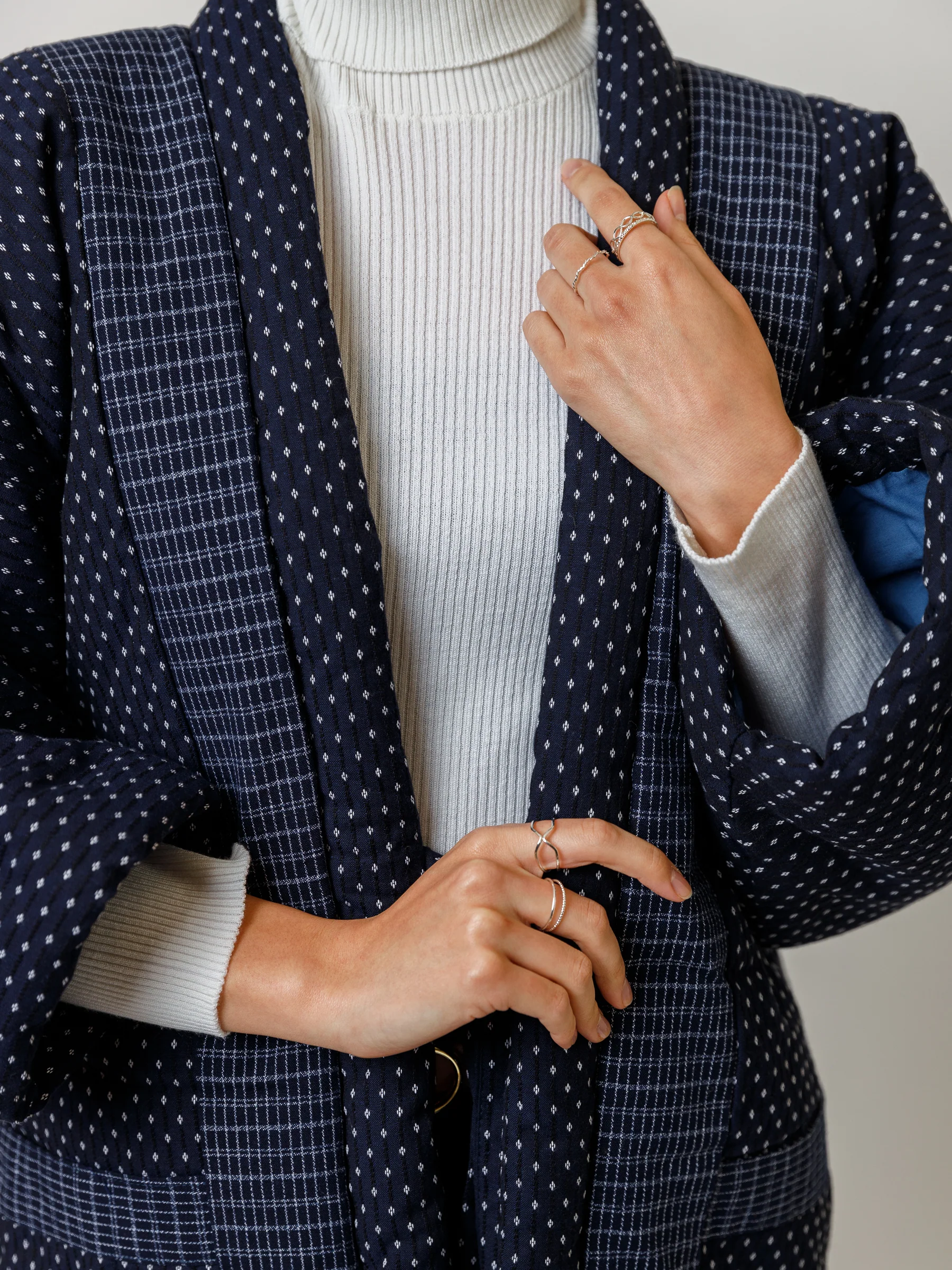 Sashiko Unisex Hanten Padded Jacket - Image 4