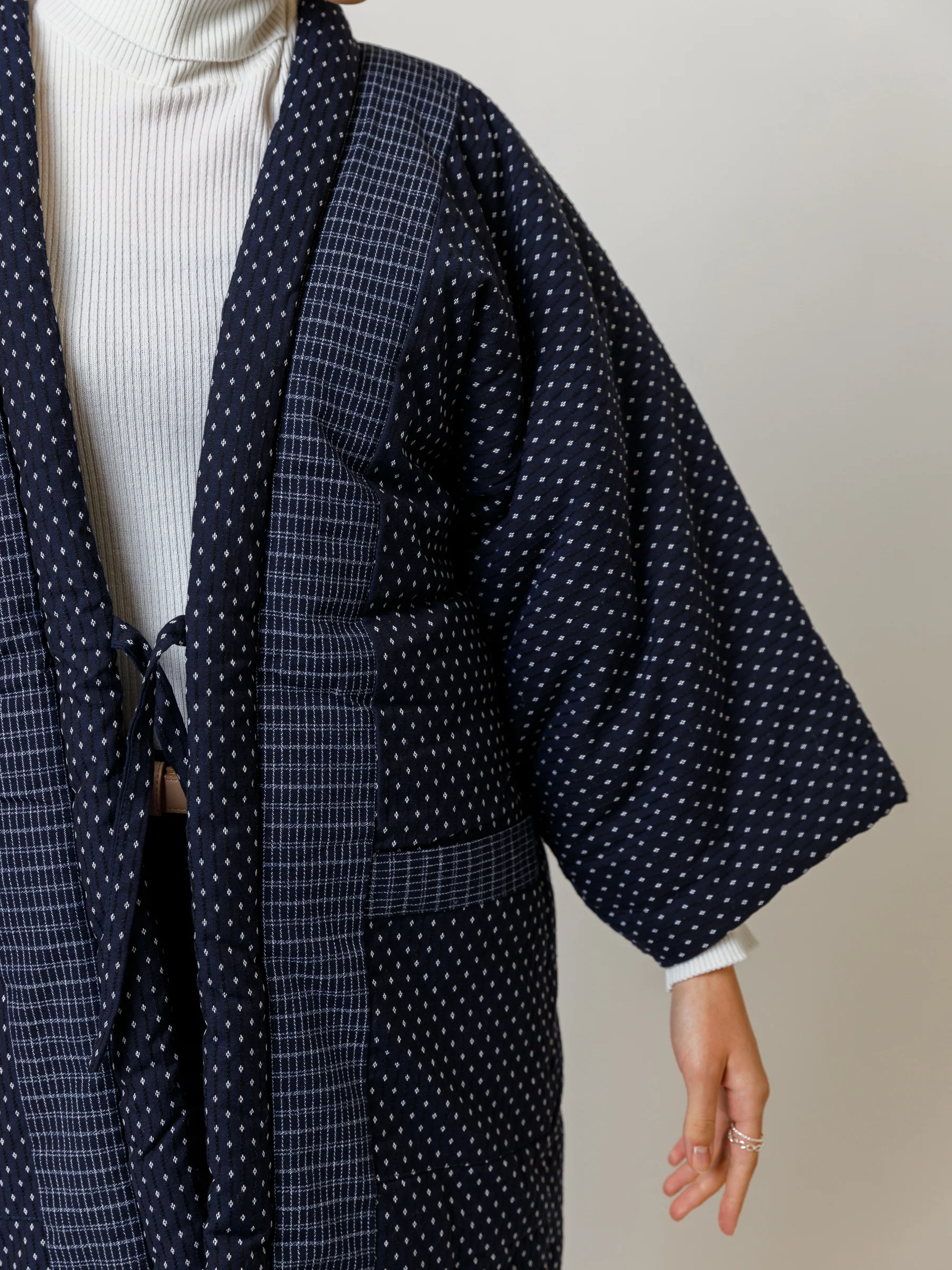 Sashiko Unisex Hanten Padded Jacket - Image 9