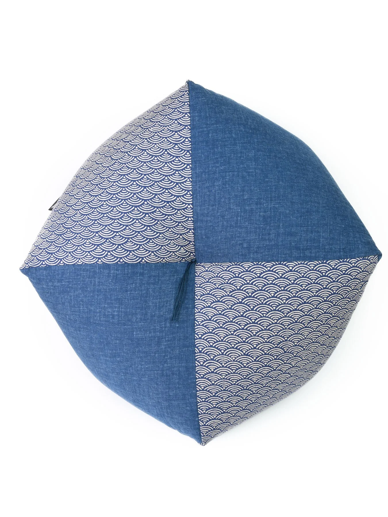Seigaiha Blue Zafu Cushion - Image 3