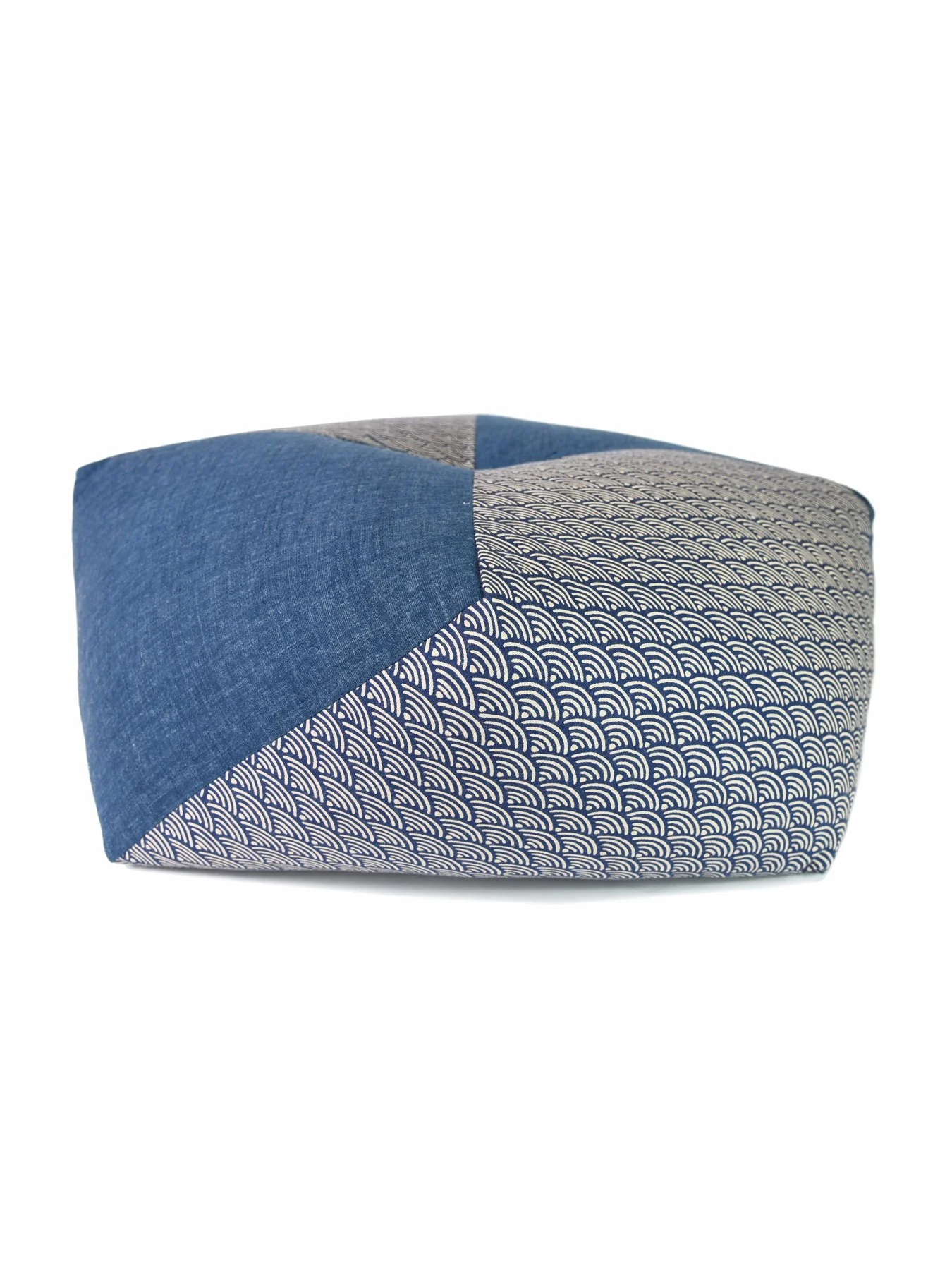 Seigaiha Blue Zafu Cushion - Image 4