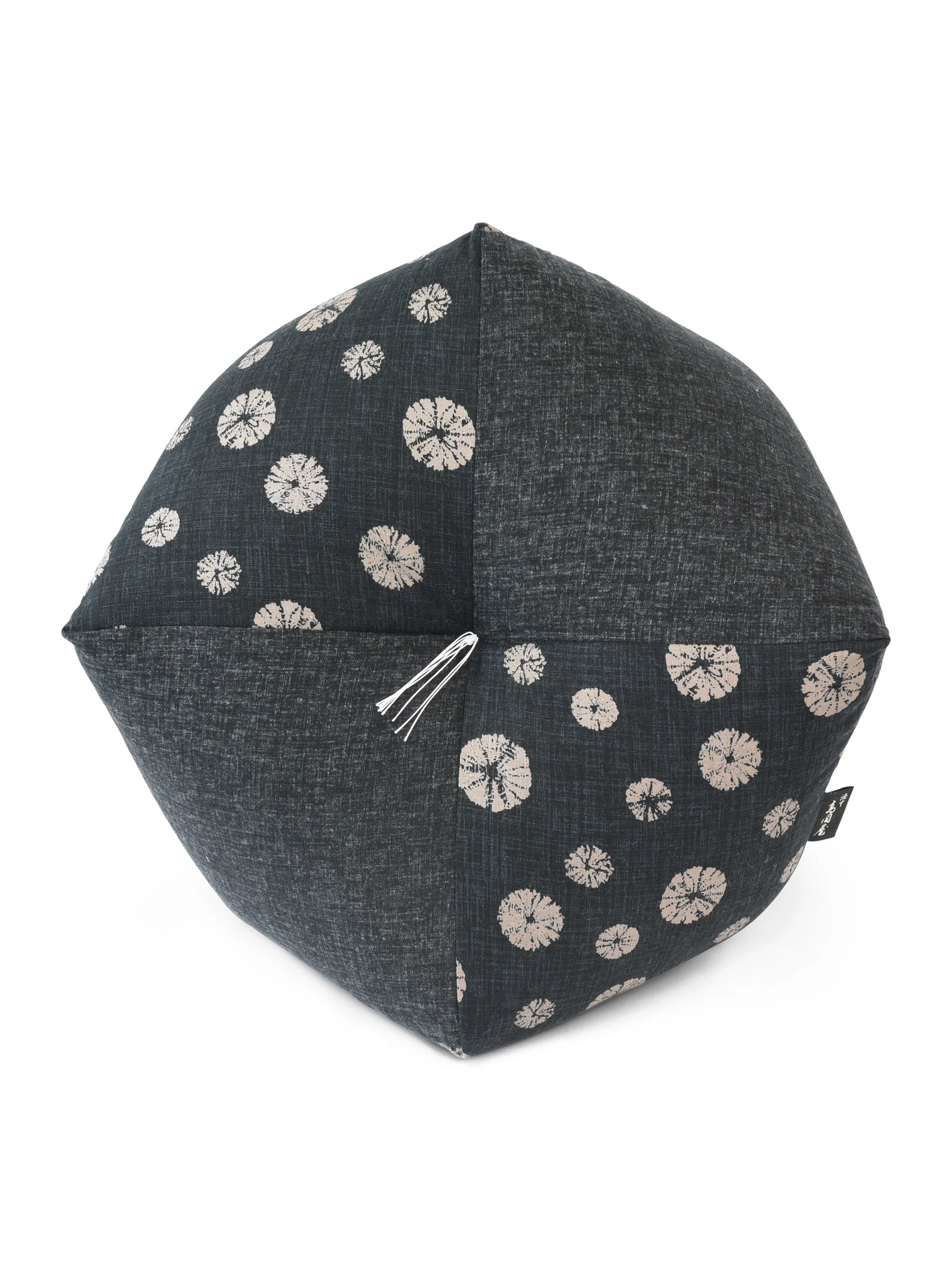Shibori Black Zafu Cushion - Image 3