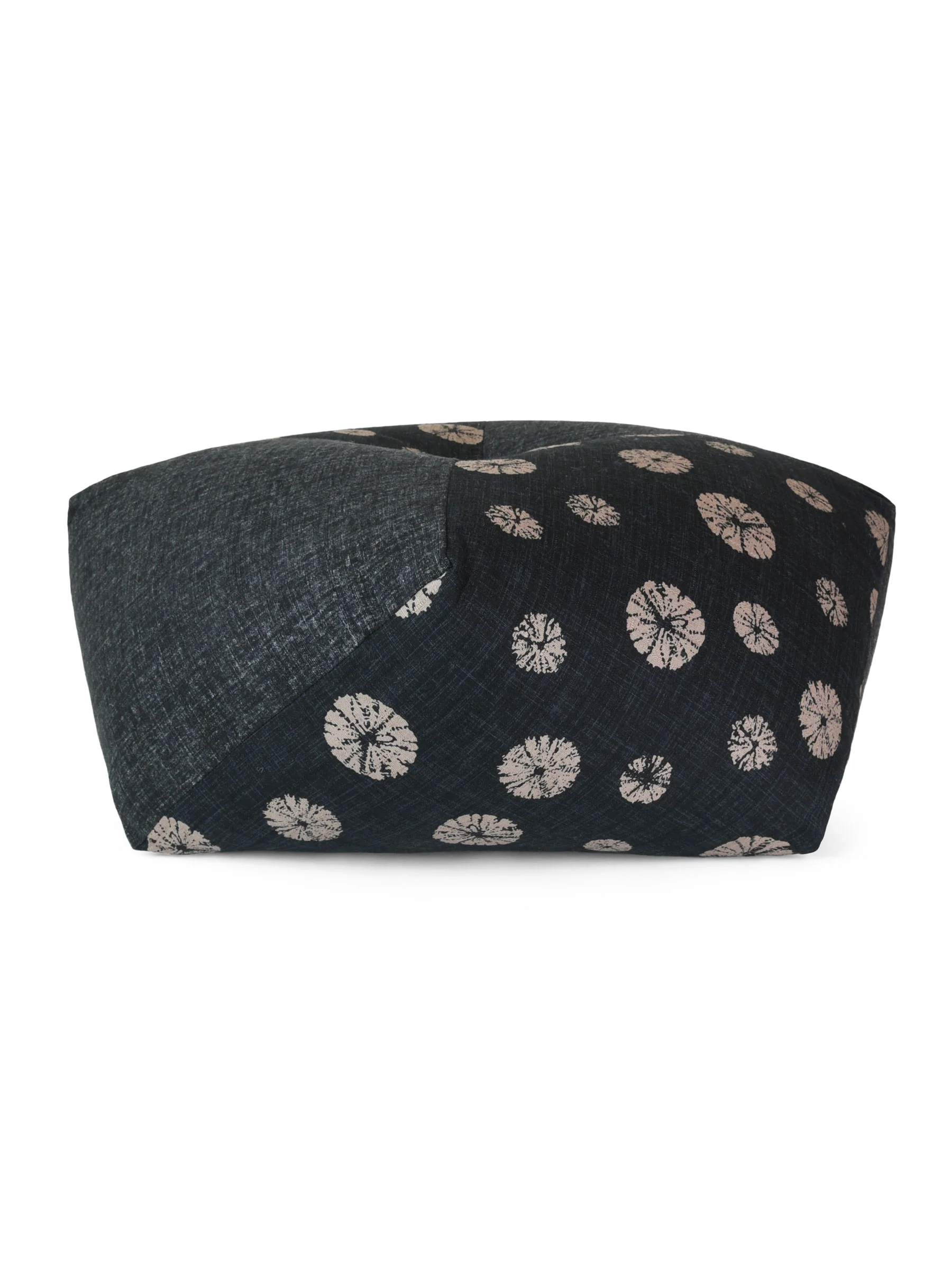 Shibori Black Zafu Cushion - Image 4
