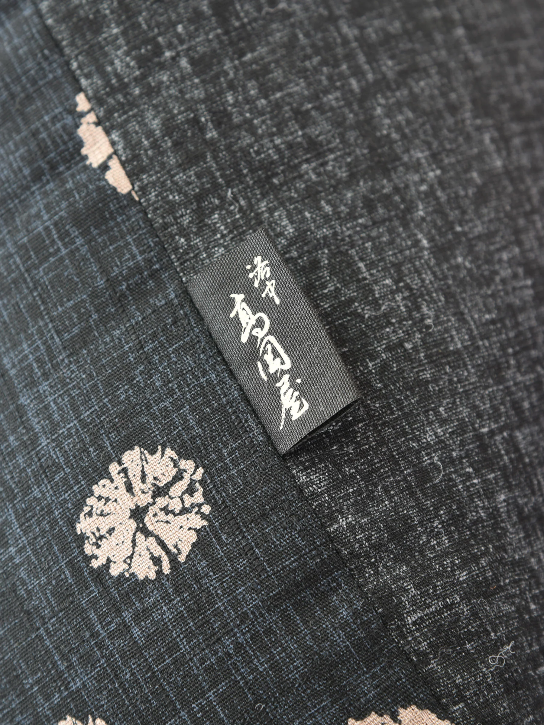 Shibori Black Zafu Cushion - Image 7