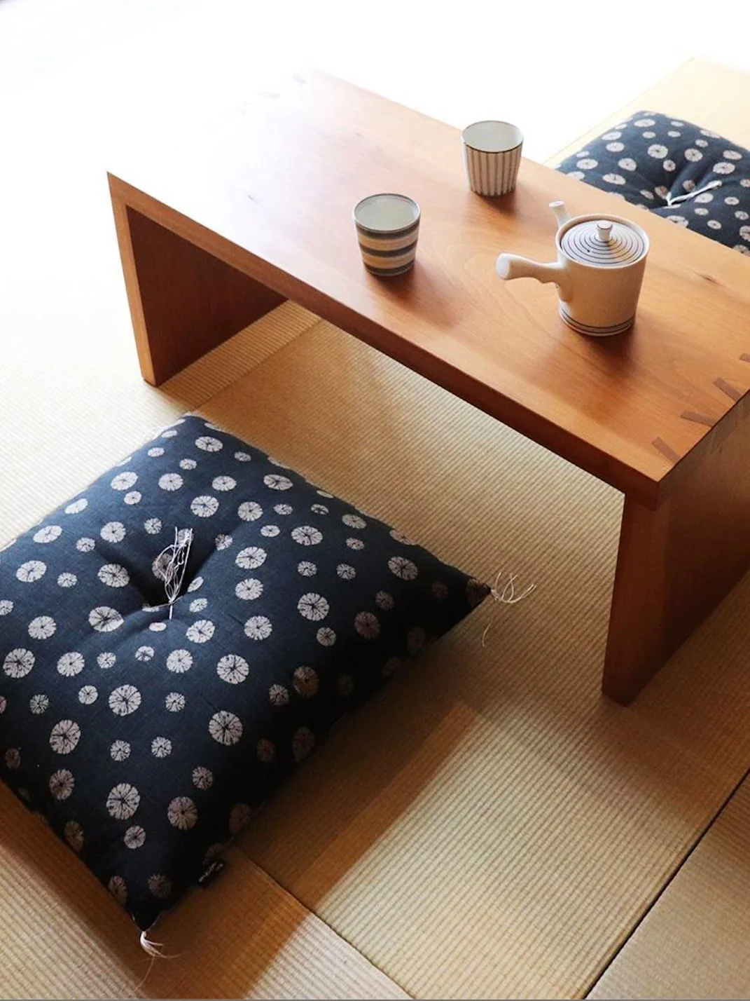 Shibori Black Zabuton Cushion - Image 12