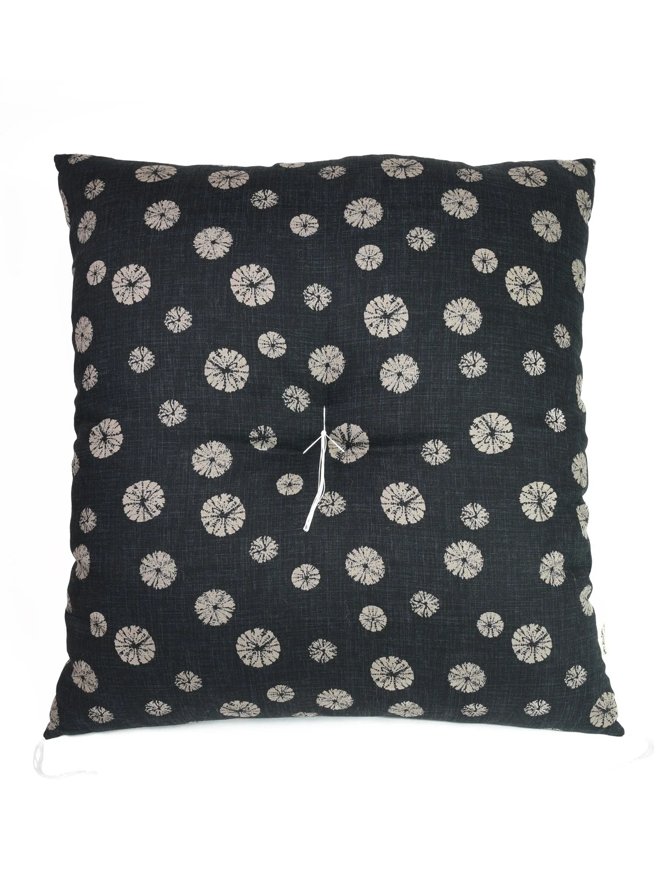 Shibori Black Zabuton Cushion - Image 3