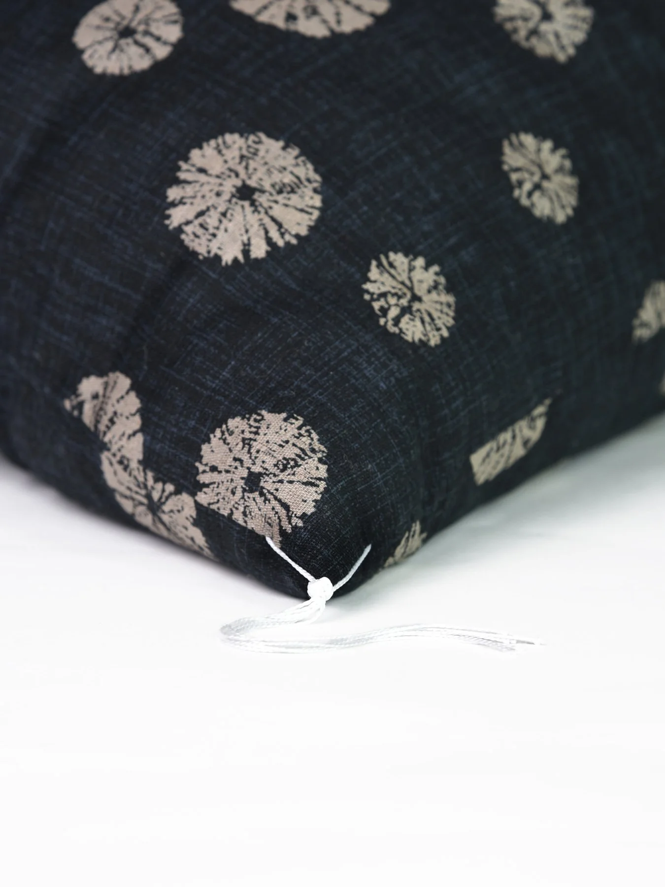 Shibori Black Zabuton Cushion - Image 6