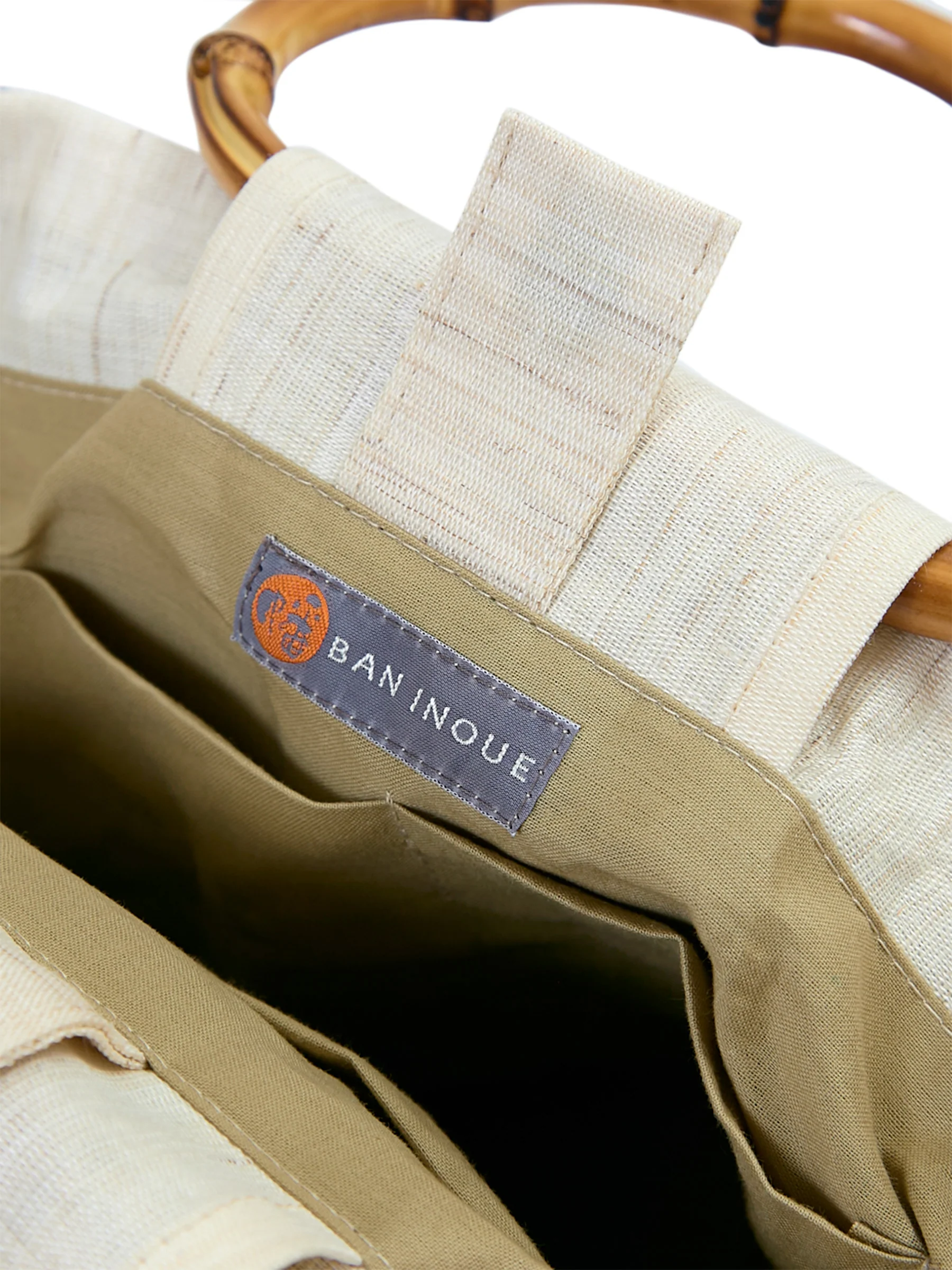 Shima Indigo Bamboo Handle Linen Tote - Image 7