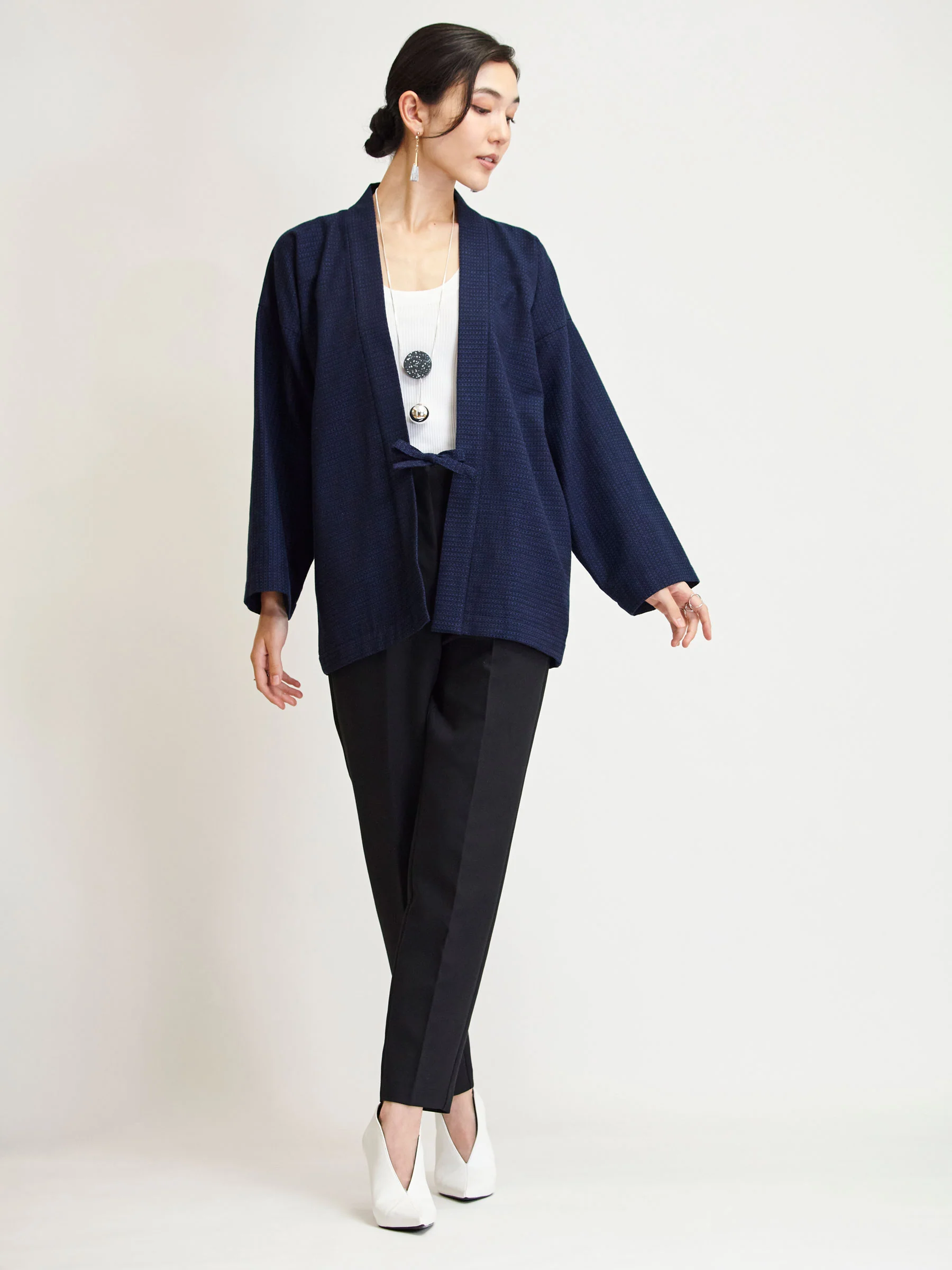 Shinkikko Indigo Haori Kimono Jacket - Image 3